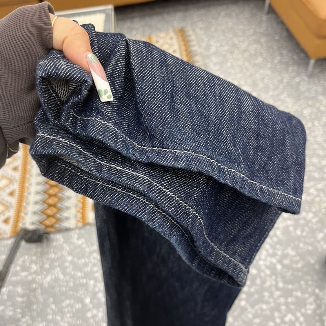 플랙진 빈티지 캐주얼 하이웨스트 와이드 데님팬츠 25인치 C11162 상품이미지7