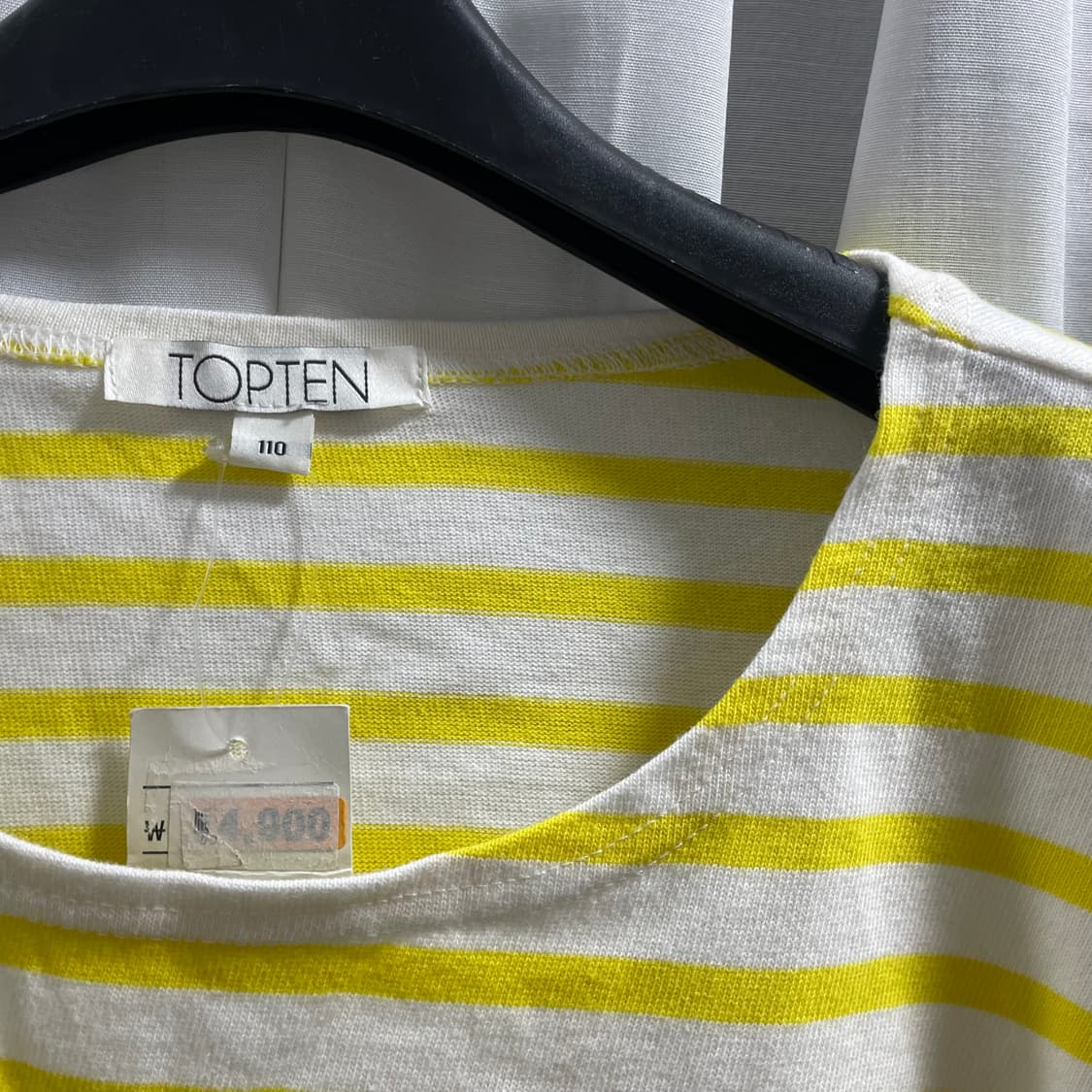 탑텐/ 옐로우 스트라이프 보더티/ 110 상품이미지3