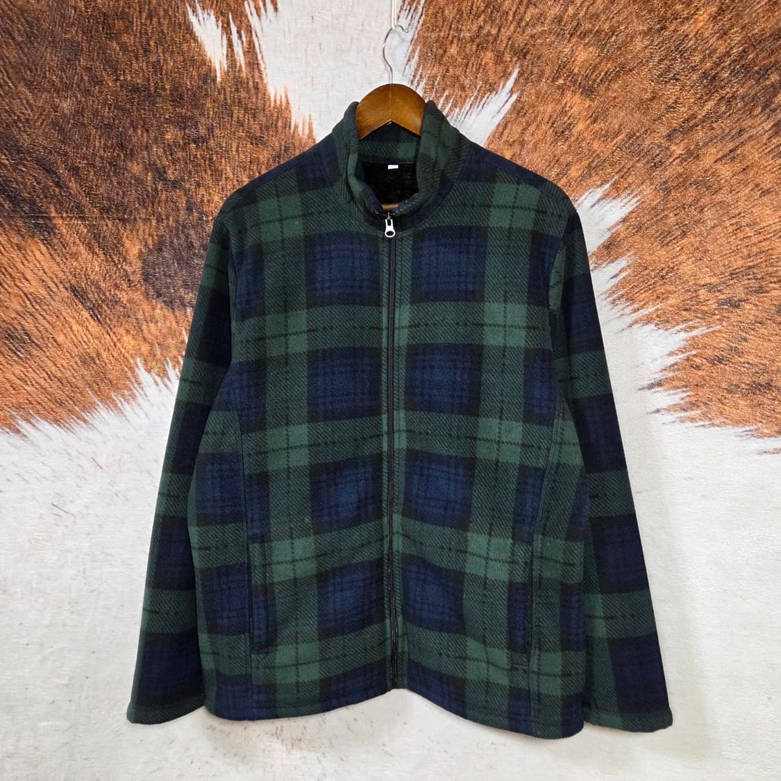 그린 타탄체크 후리스 플리스 자켓 상품이미지1