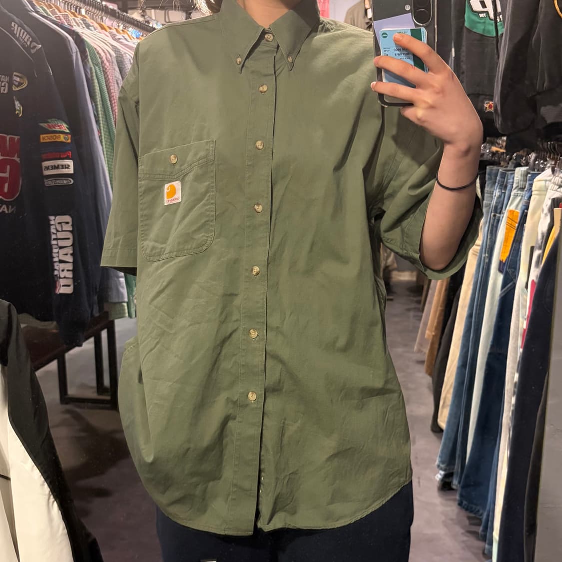 [IM] Carhartt 칼하트 반팔 셔츠 올리브 카키 상품이미지2