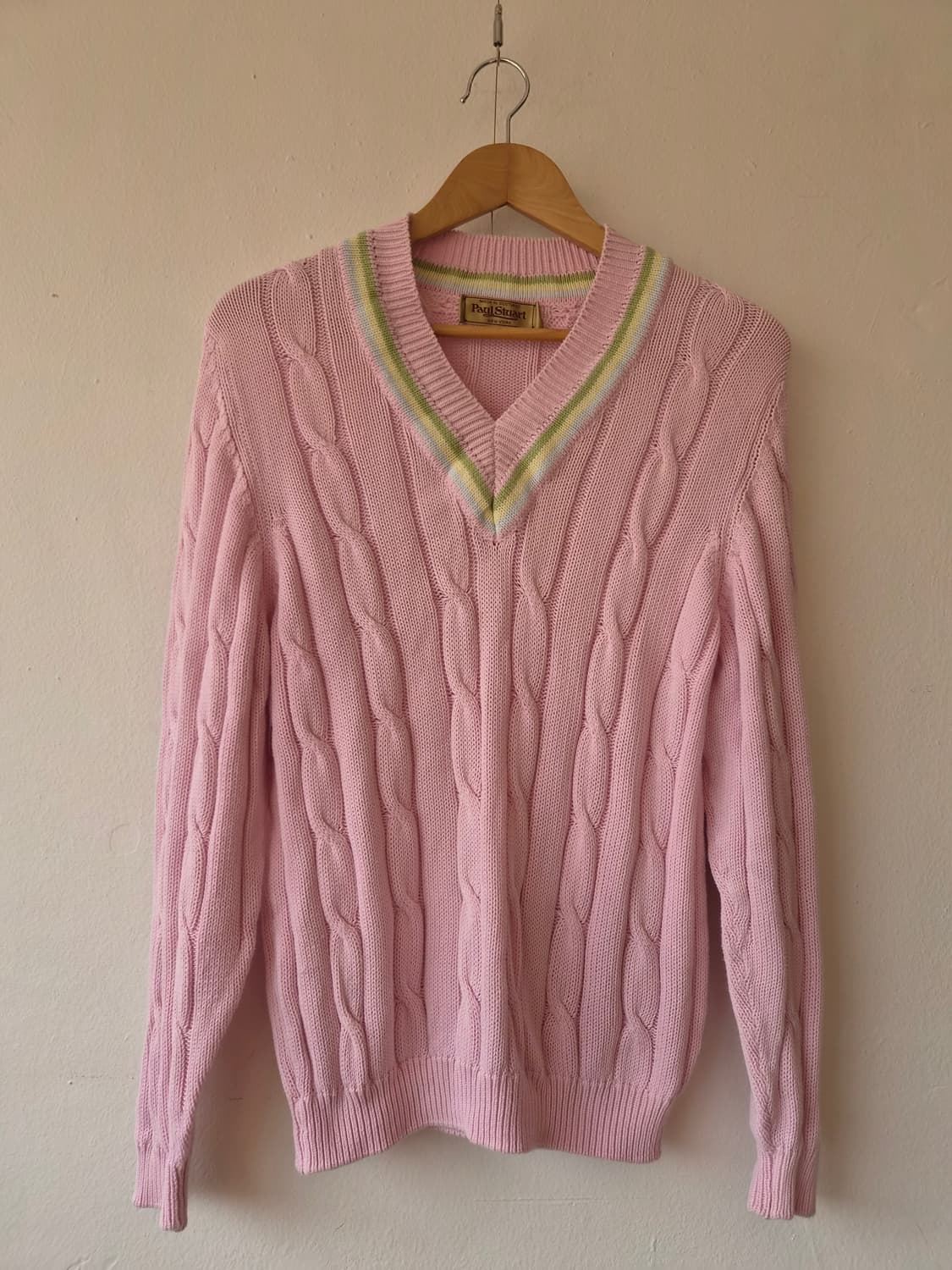 폴스튜어트 Paul stuart 남성 테니스브이넥케이블니트 S사이즈 상품이미지2