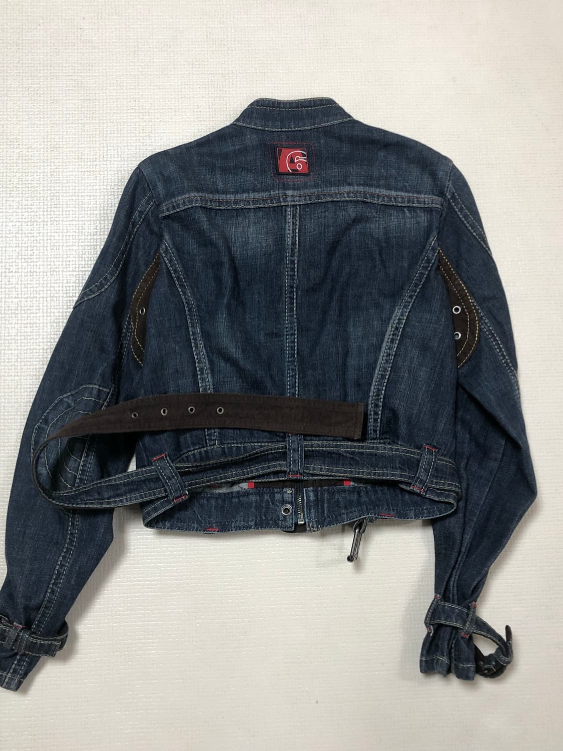 빈티지 데님 벨티드 자켓 상품이미지9