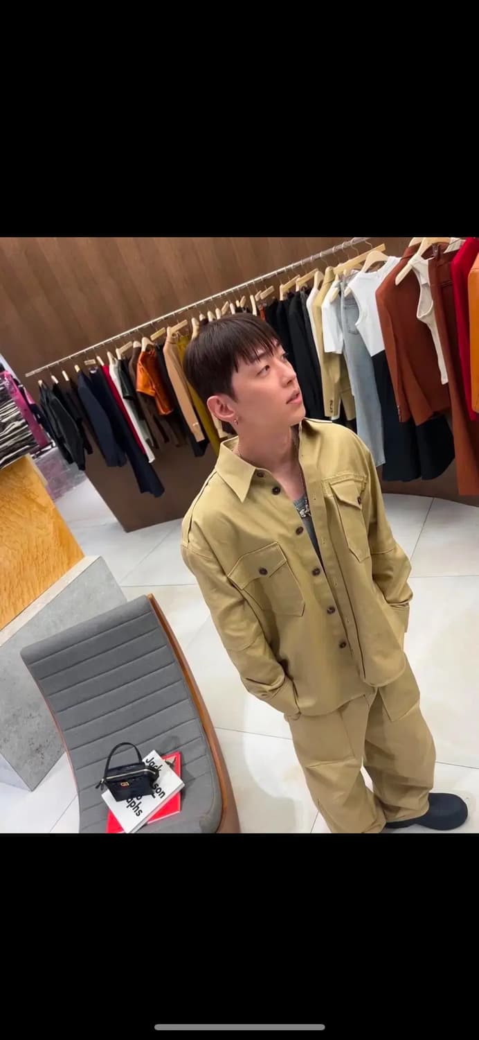 렉토 베이지 셔츠자켓 m 상품이미지4