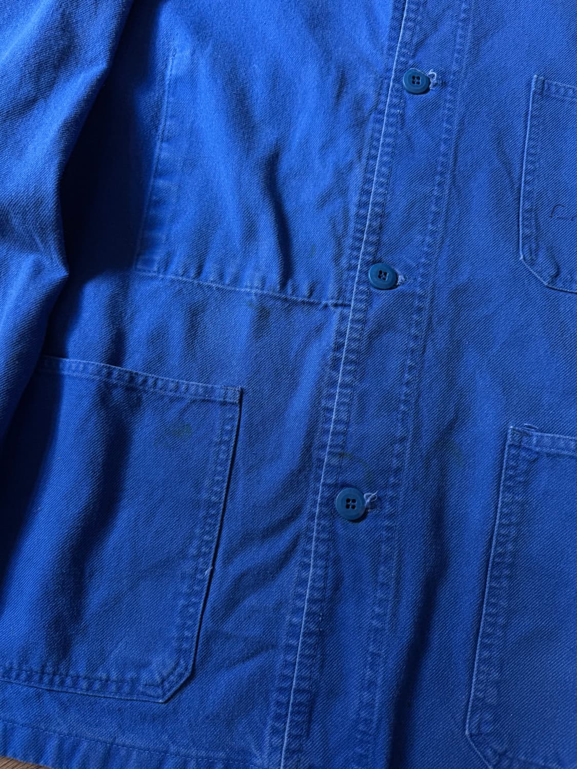 [XL]90's 빈티지 잉크블루 프렌치 워크자켓 상품이미지4