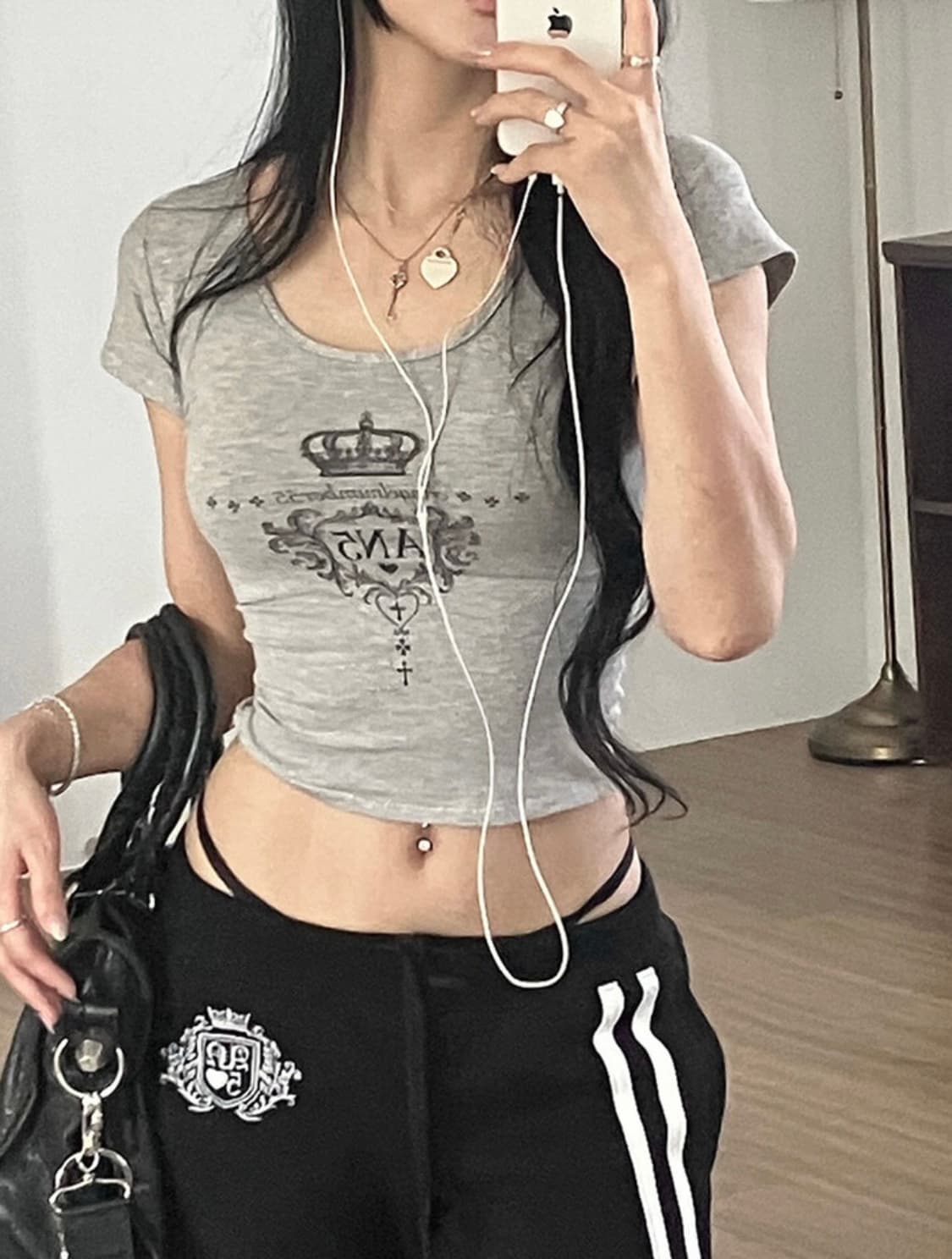 엔젤넘버555 Angelic sweat pants Black 상품이미지4