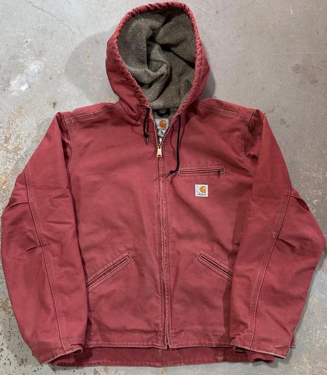 칼하트 J141 시에라 디트로이트 후드 자켓 VRS 살몬핑크 상품이미지1