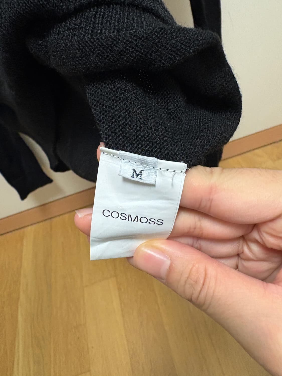 Cosmoss Ribbed hoodie knit(black) 상품이미지8