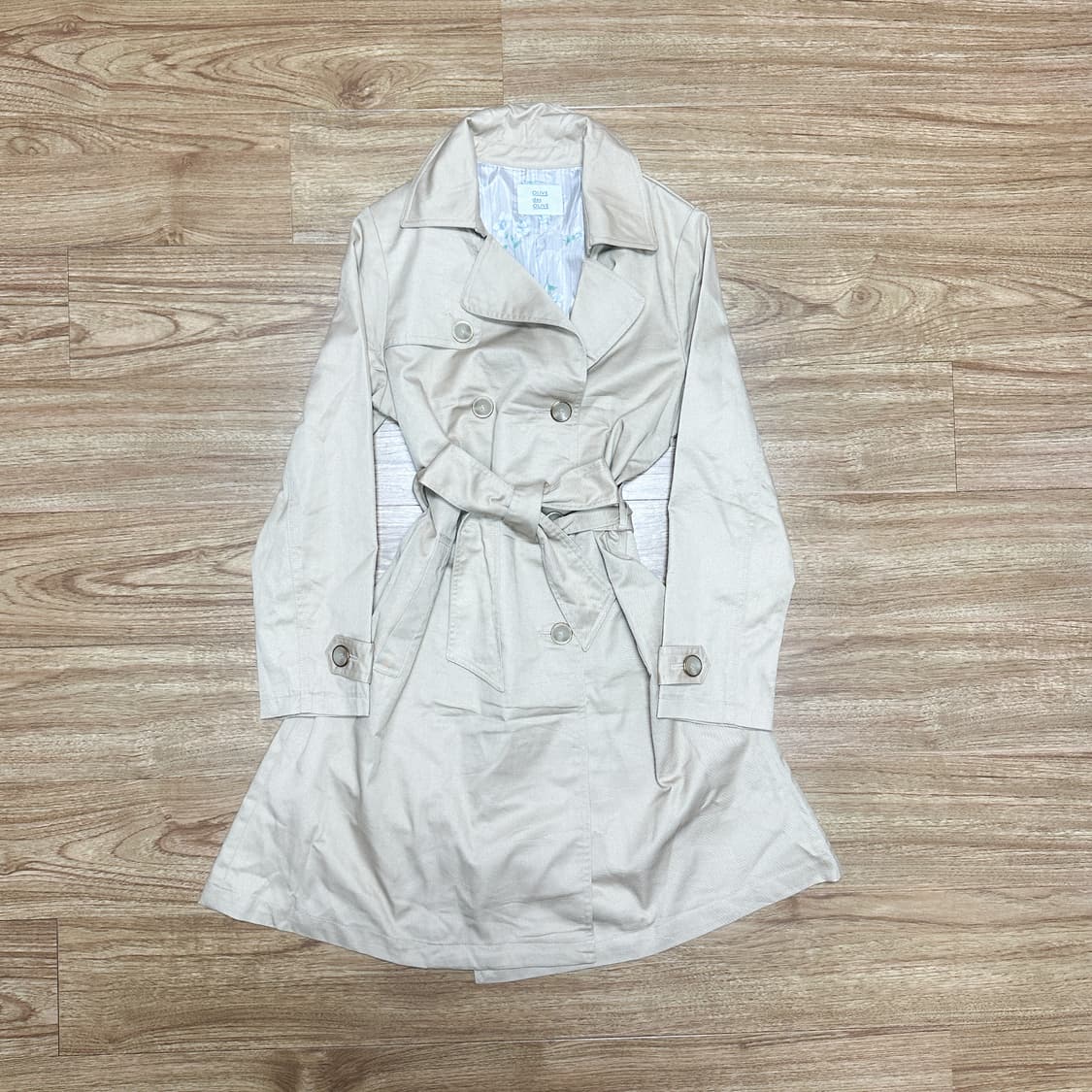 빈티지 리본 벨트 트렌치 코트 히메갸루 로걀 라떼 일브 발레코어 모리걸 상품이미지1