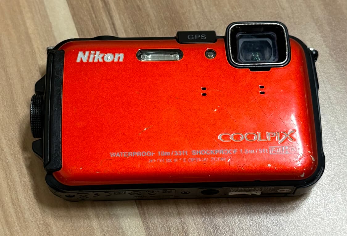(작례 ㅇ) 니콘 쿨픽스 AW100 주황 방수 디지털 카메라 상품이미지1