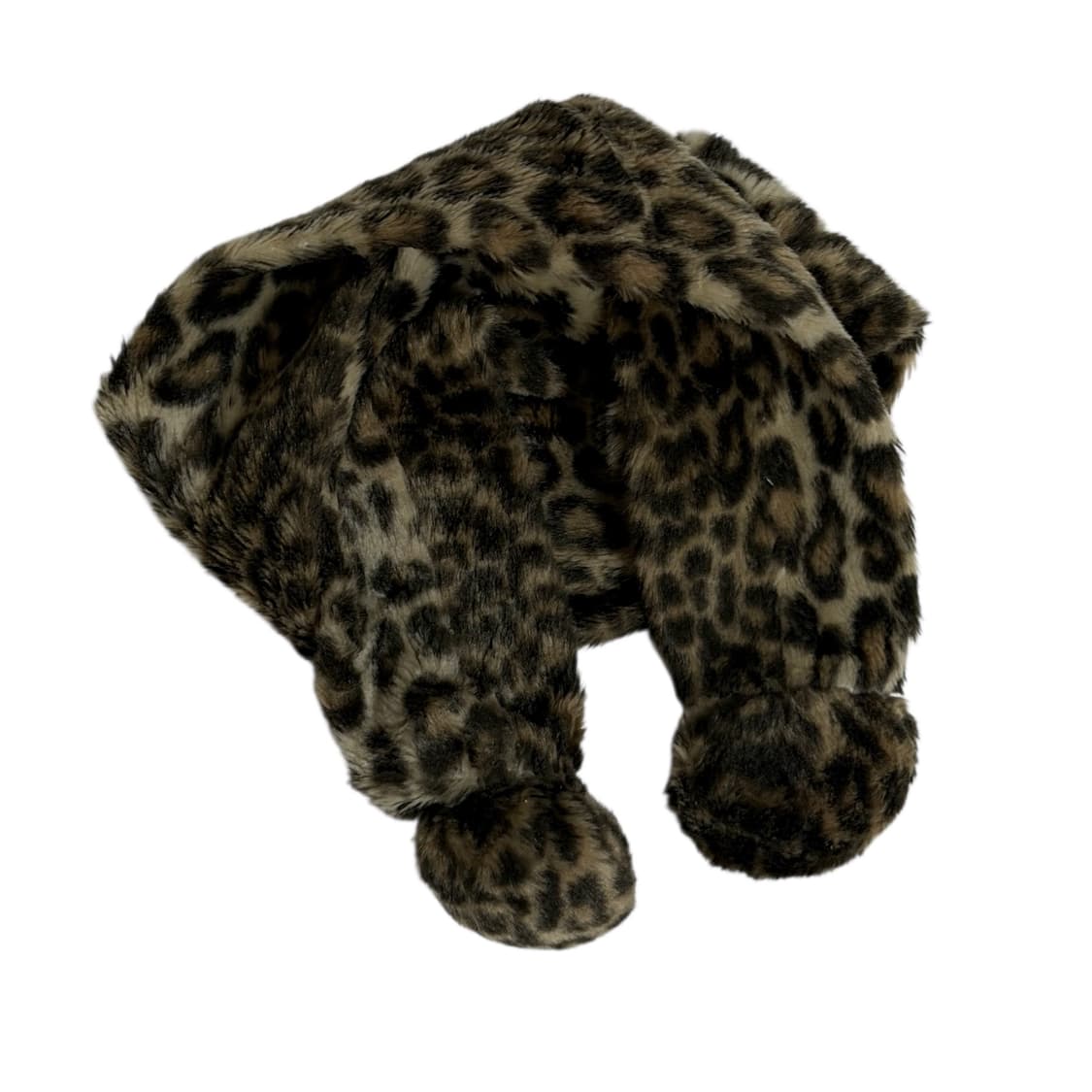 00s 갸루무드 레오파드 폼폼 퍼 머플러 상품이미지5