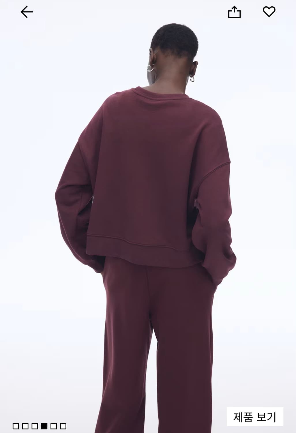 (네이비, 버건디) H&M 스웨트셔츠 맨투맨 상품이미지6
