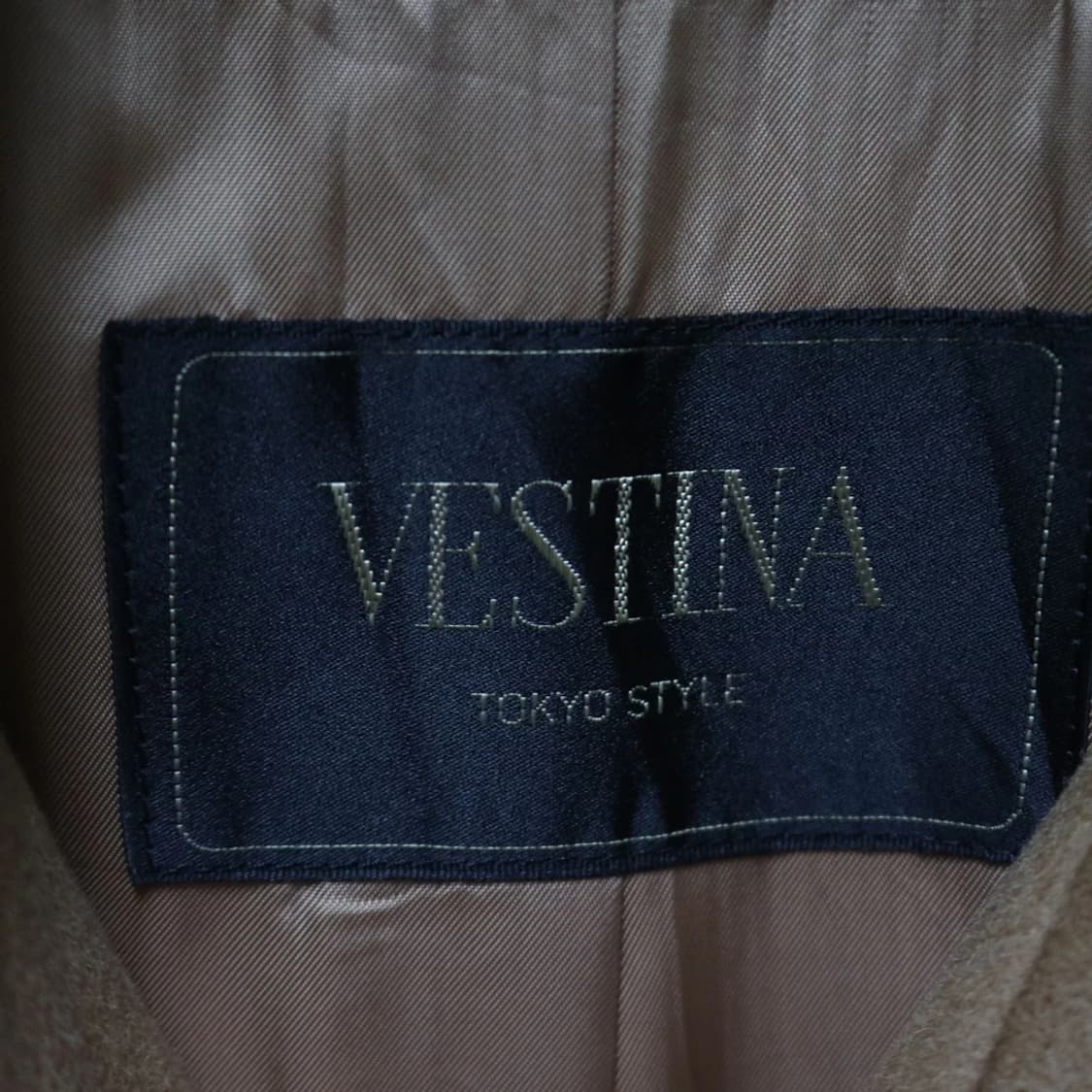 VESTINA 캐시미어 스티치 롱 코트 63637 상품이미지7