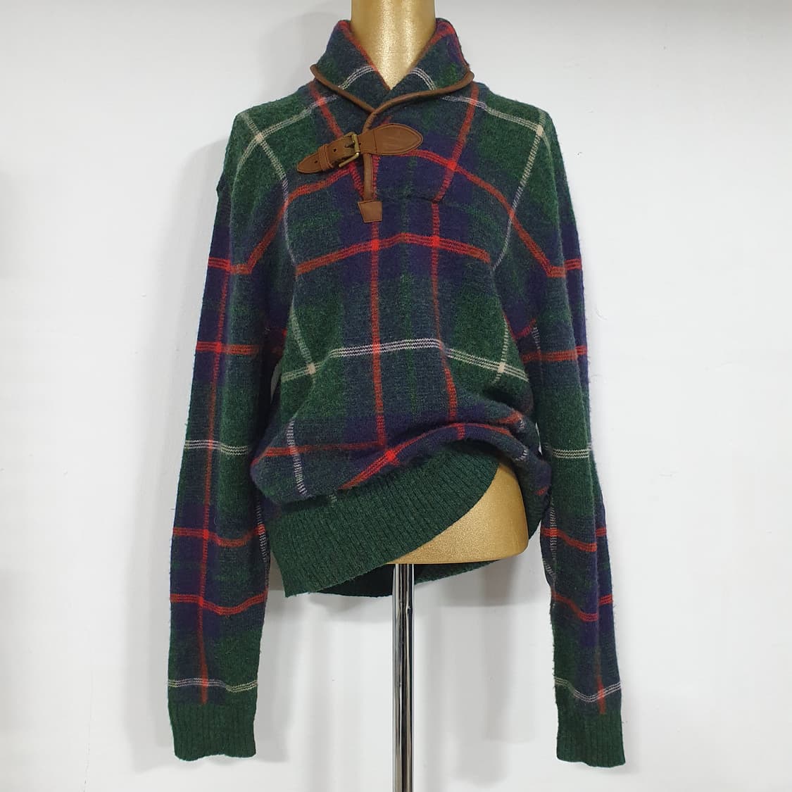 폴로니트 폴로 랄프로렌 엘보패치 메리노 울 램스울 숄카라 헌팅 니트 상품이미지1