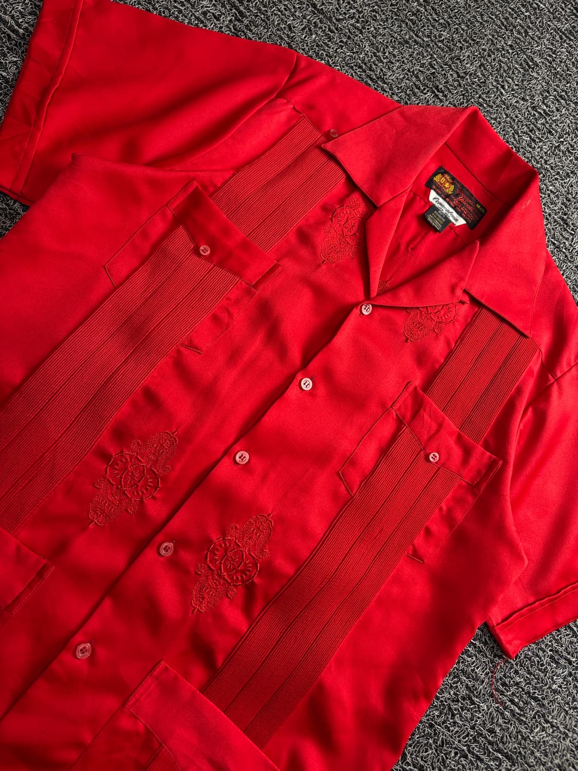 80s USA 구아야베라 린넨 쿠바 셔츠 4077 상품이미지3