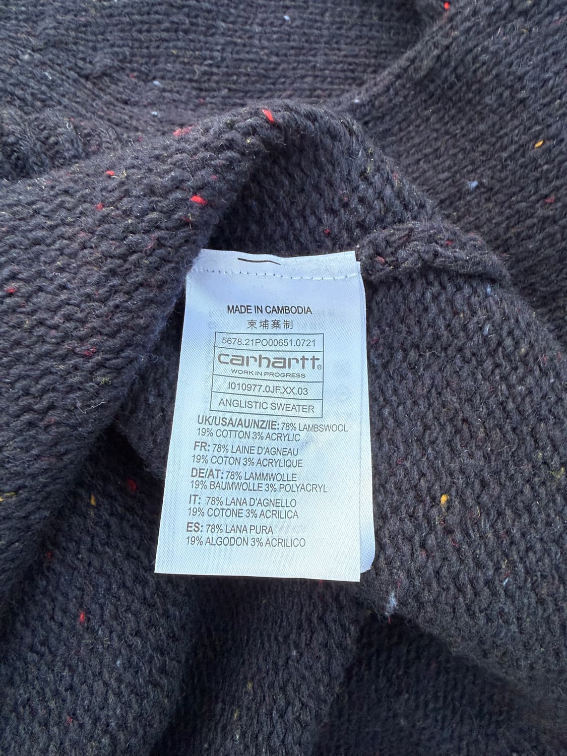 Carhartt 칼하트 WIP 앙글리스틱 스웨터 니트 상품이미지4