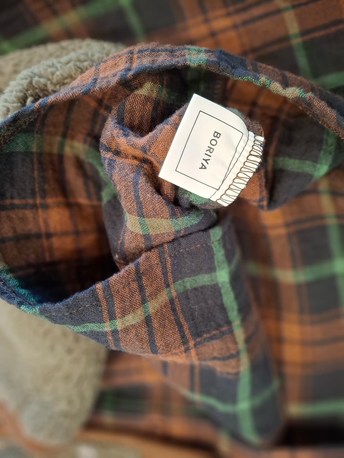 (마지막특가) 피그먼트 베스트 & 보리야 체크셔츠 새상품 상품이미지6