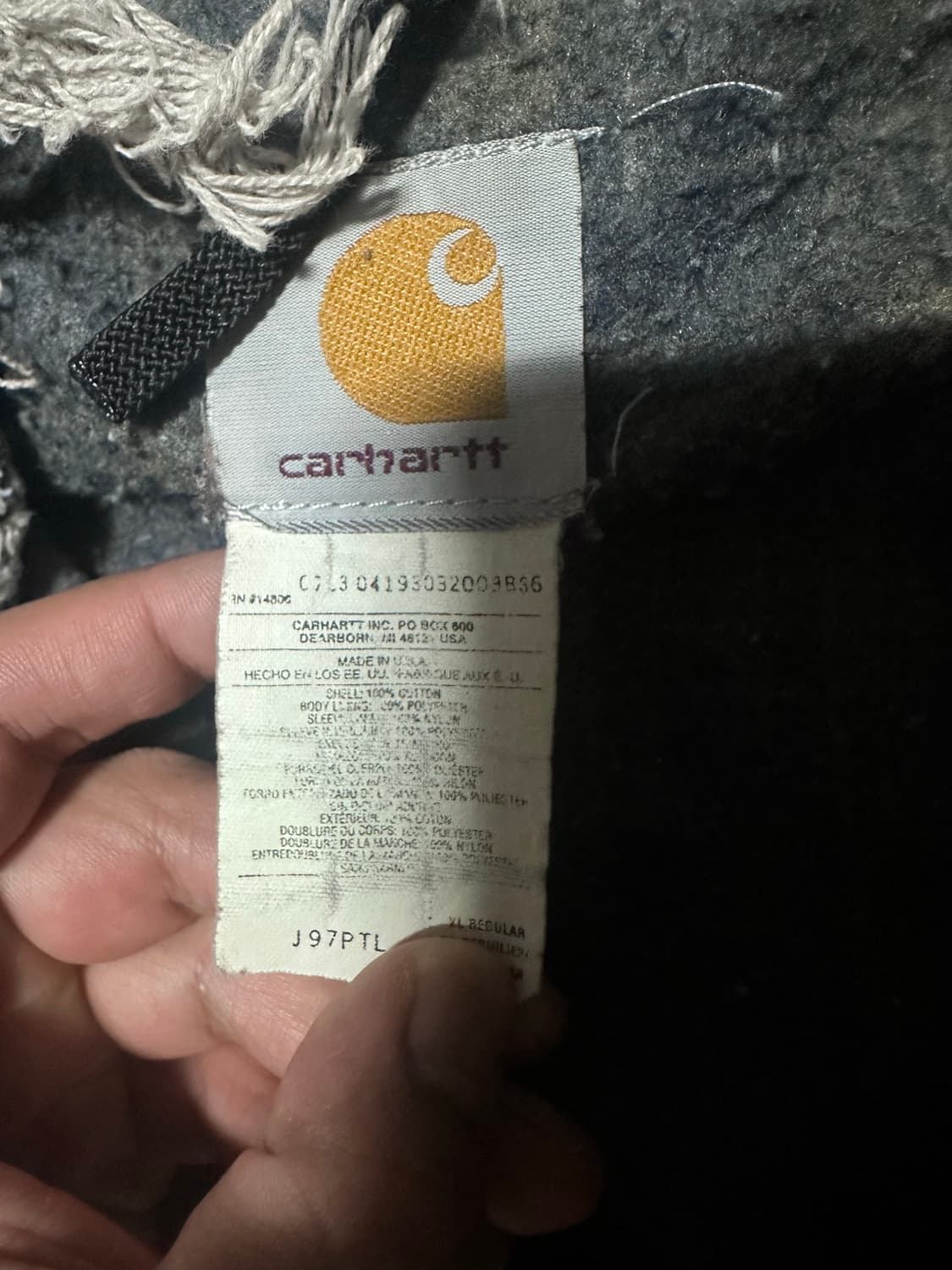 빈티지 칼하트 디트로이트 자켓 라이트 그레이 XL MADE IN USA 상품이미지4