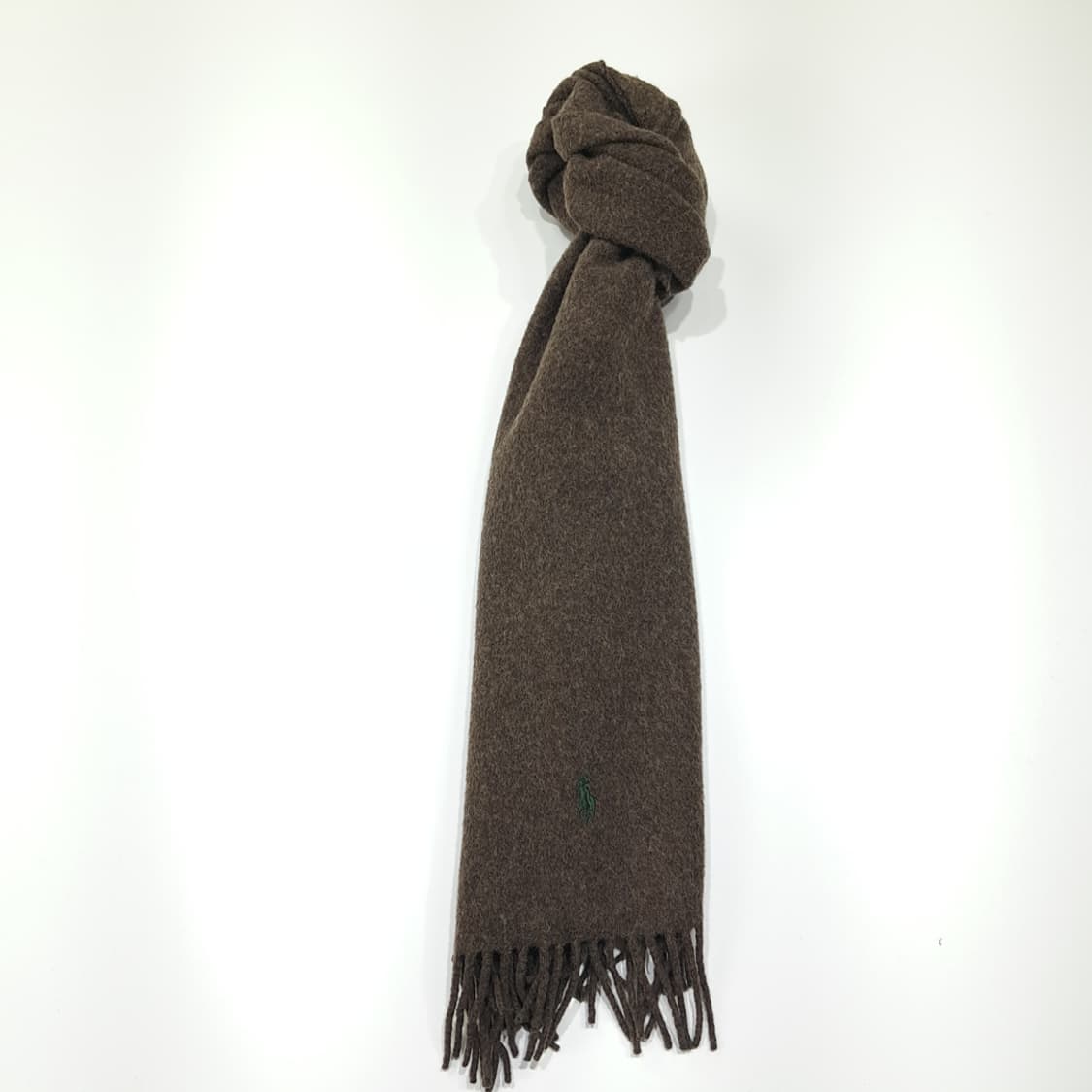MX409 폴로 스코틀랜드판 램스울 그린포니 브라운 머플러 목도리 상품이미지5