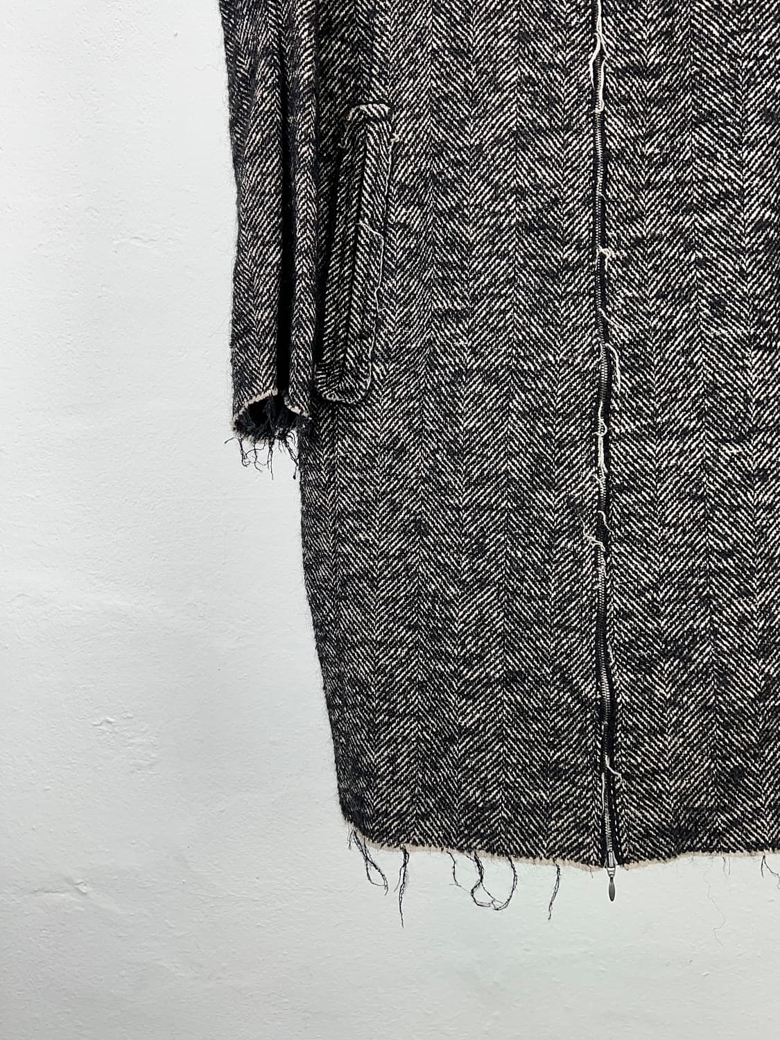 마르니 차콜 알파카 프론트 웨어 울 디스레스팅 코트 상품이미지4