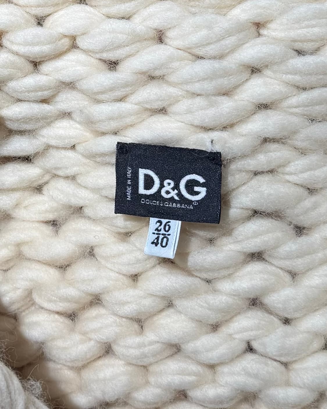 돌체앤가바나 아이보리 니트 후드 베스트 더플 코트 상품이미지7