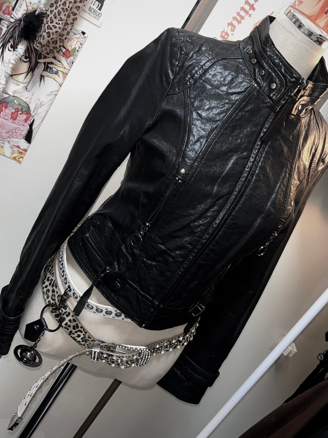 egoist 크롭 가죽 자켓 상품이미지2