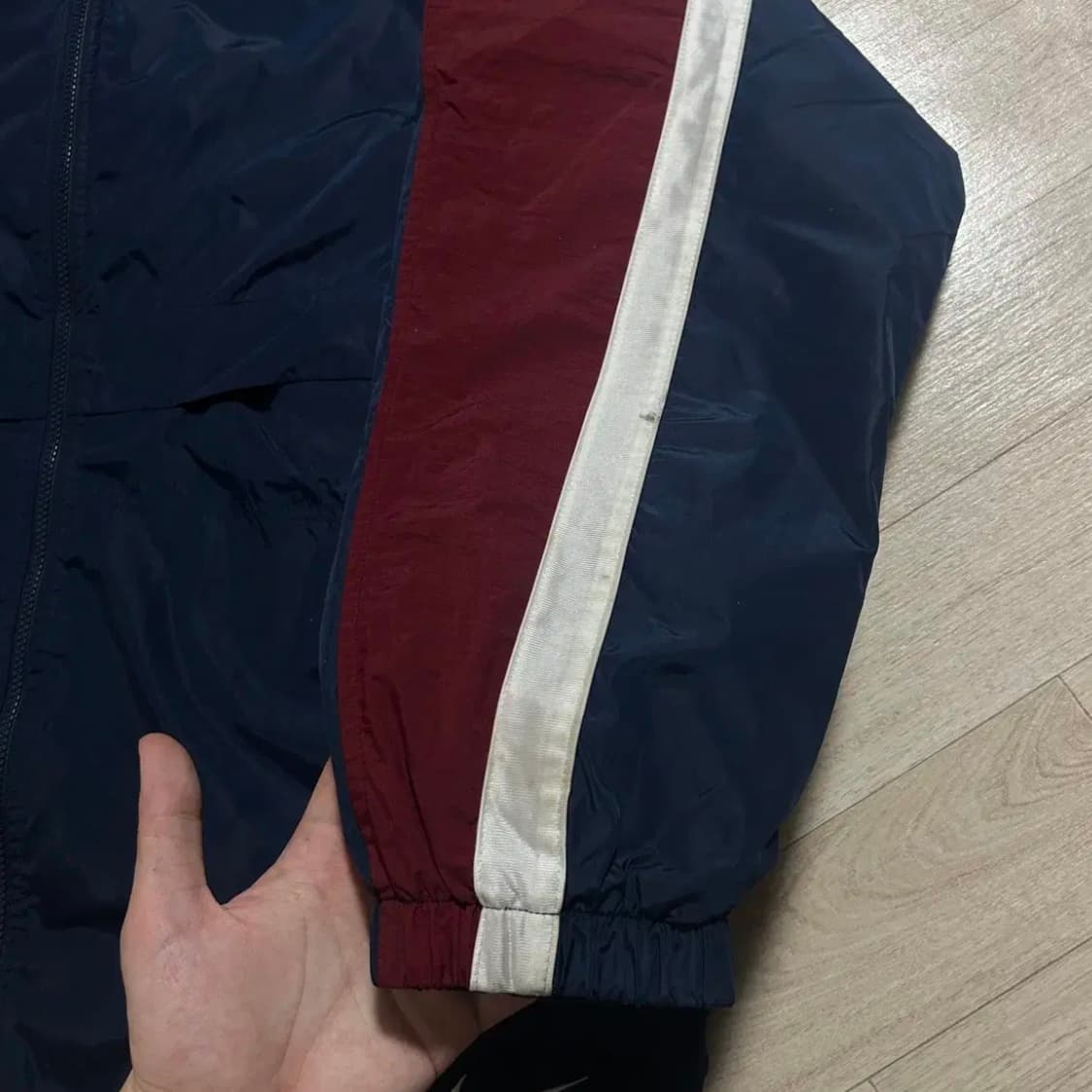 나이키 버건디 네이비 올드스쿨 빅스우시 바람막이(XL) 상품이미지4