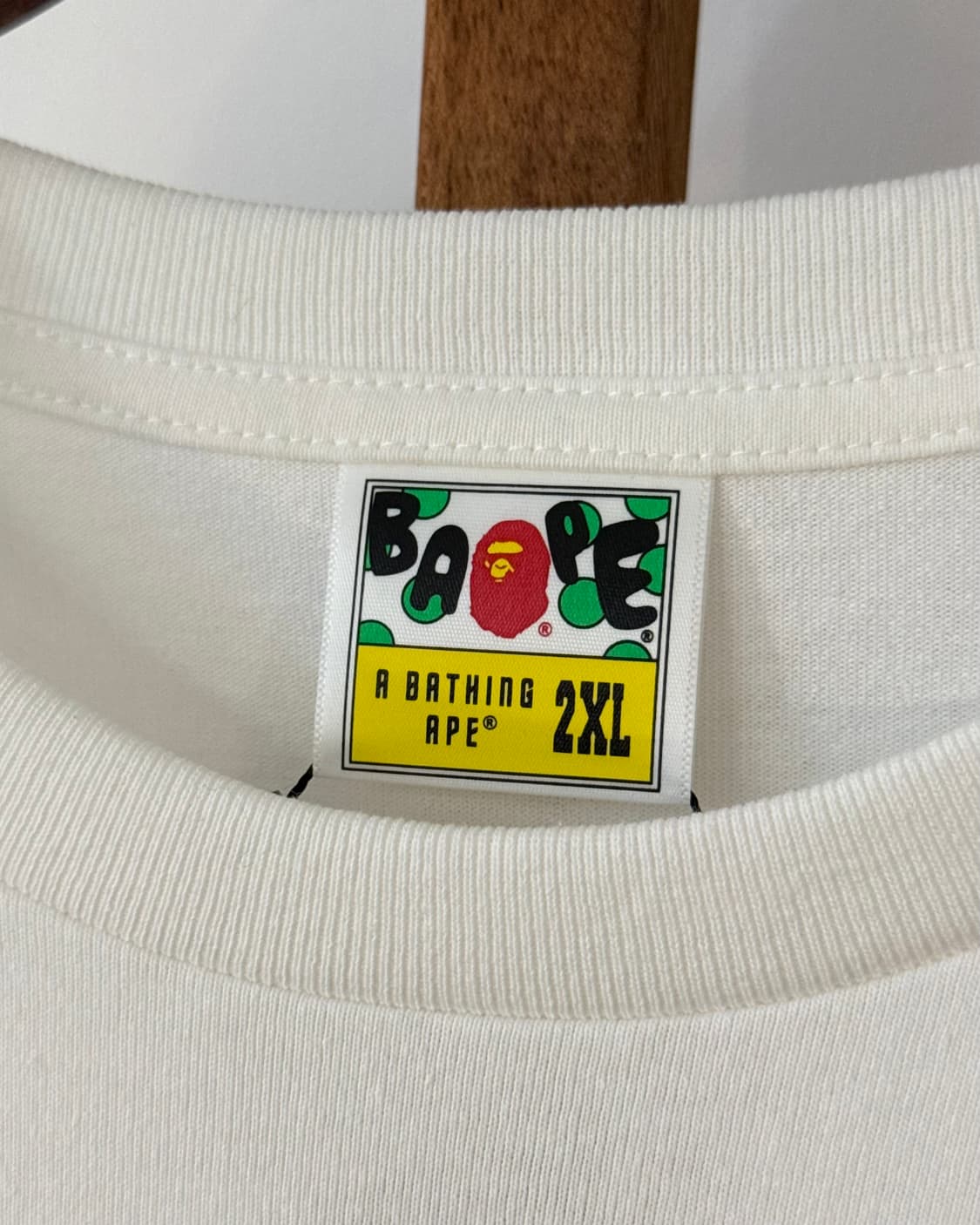 Bape 베이프 빅사루 화이트 반팔 상품이미지5