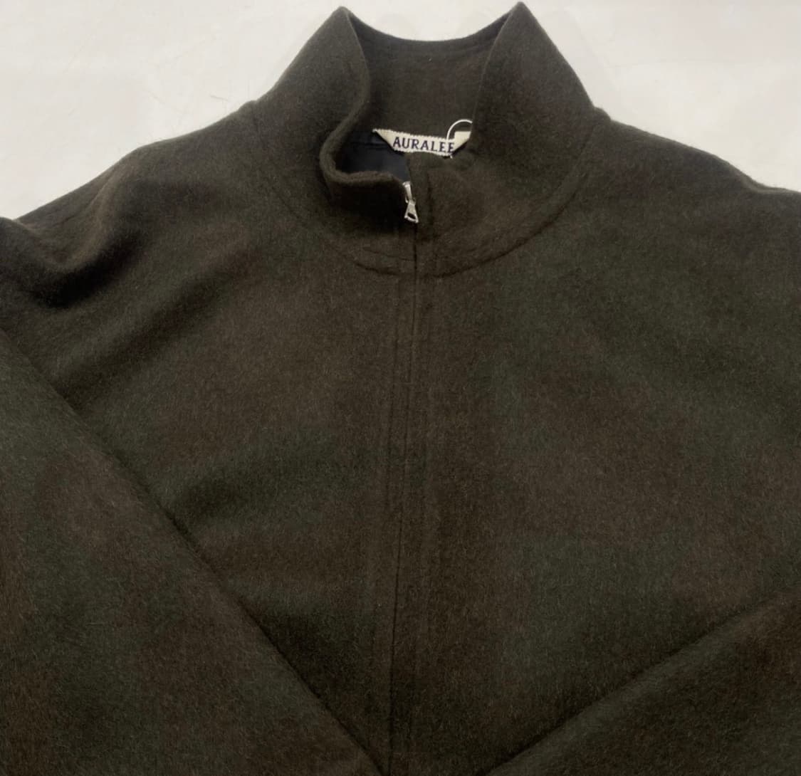 오라리 베이비카멜 플란넬 집 블루종 24AW 상품이미지2