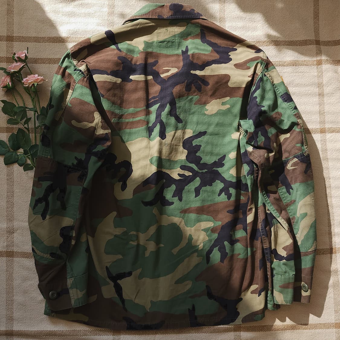 90 년대 미군 오리지널 카모 셔츠자켓 BDU 미디움 숏 상품이미지2