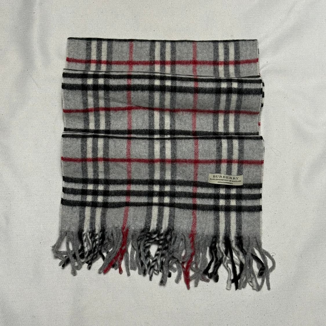 OS 버버리 노바체크 그레이 캐시미어 머플러 상품이미지2