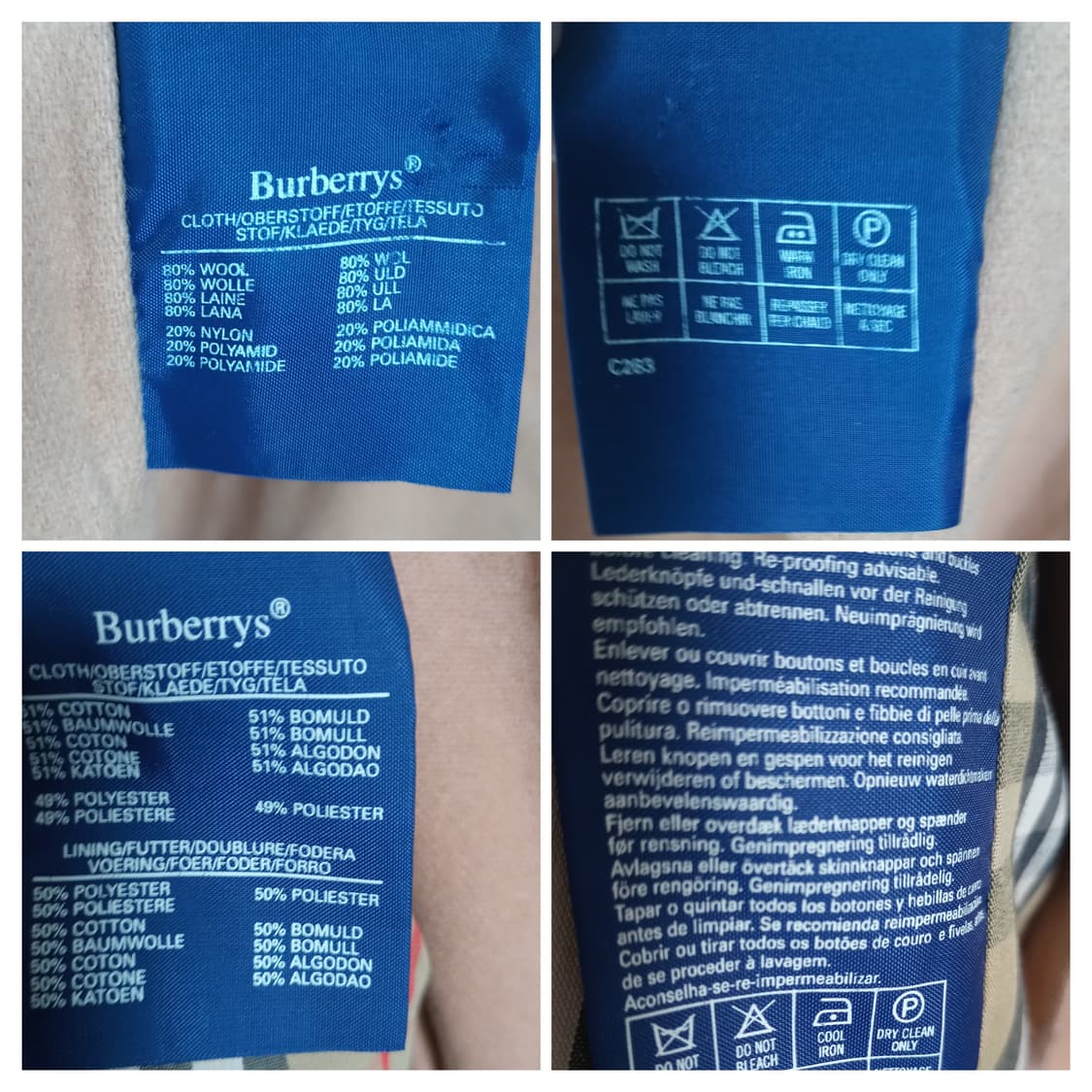 [울 내피포함]정품 버버리 노바체크 트렌치코트 상품이미지10