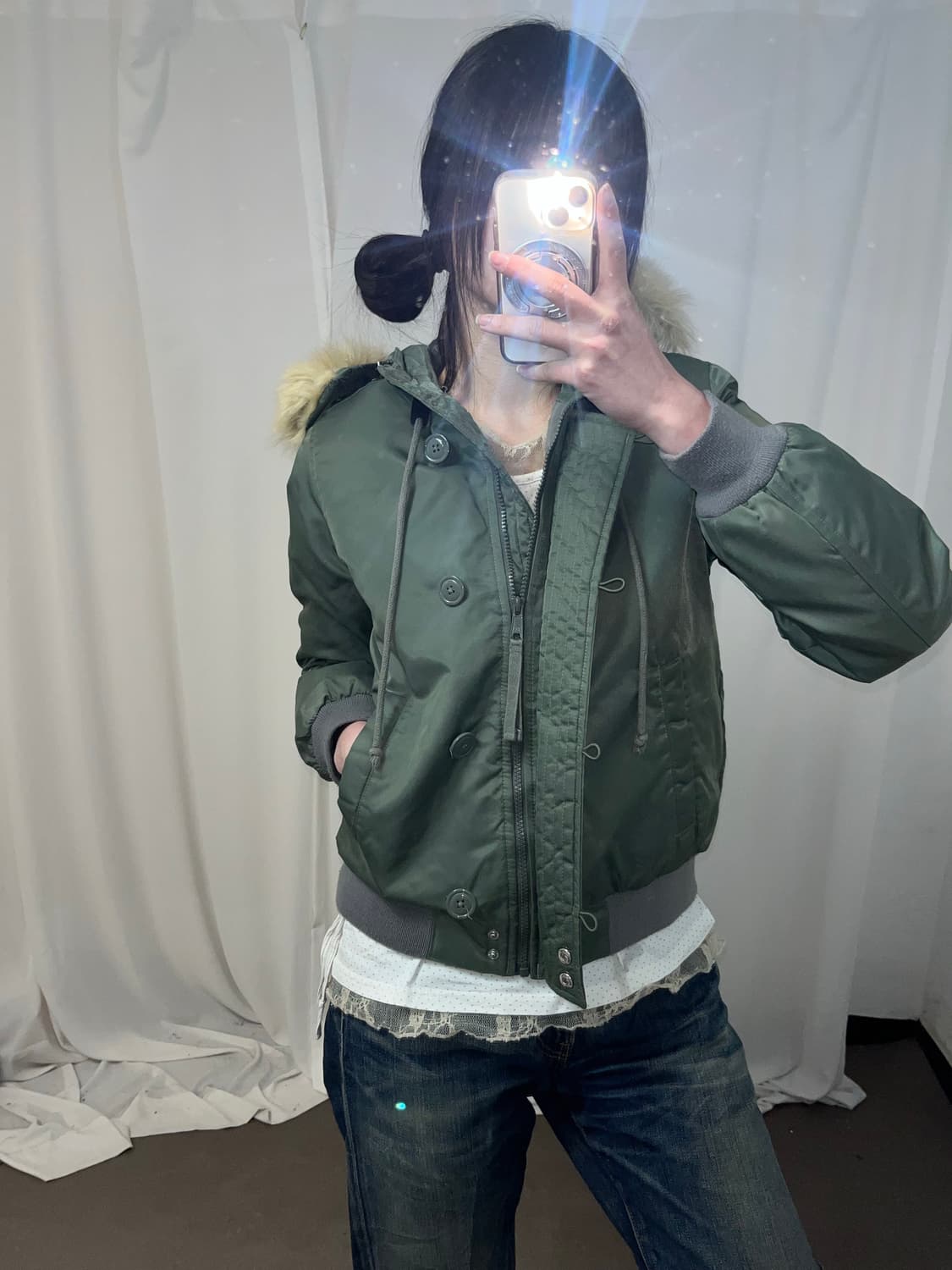 Levis 카키 울프죠 점퍼 상품이미지4