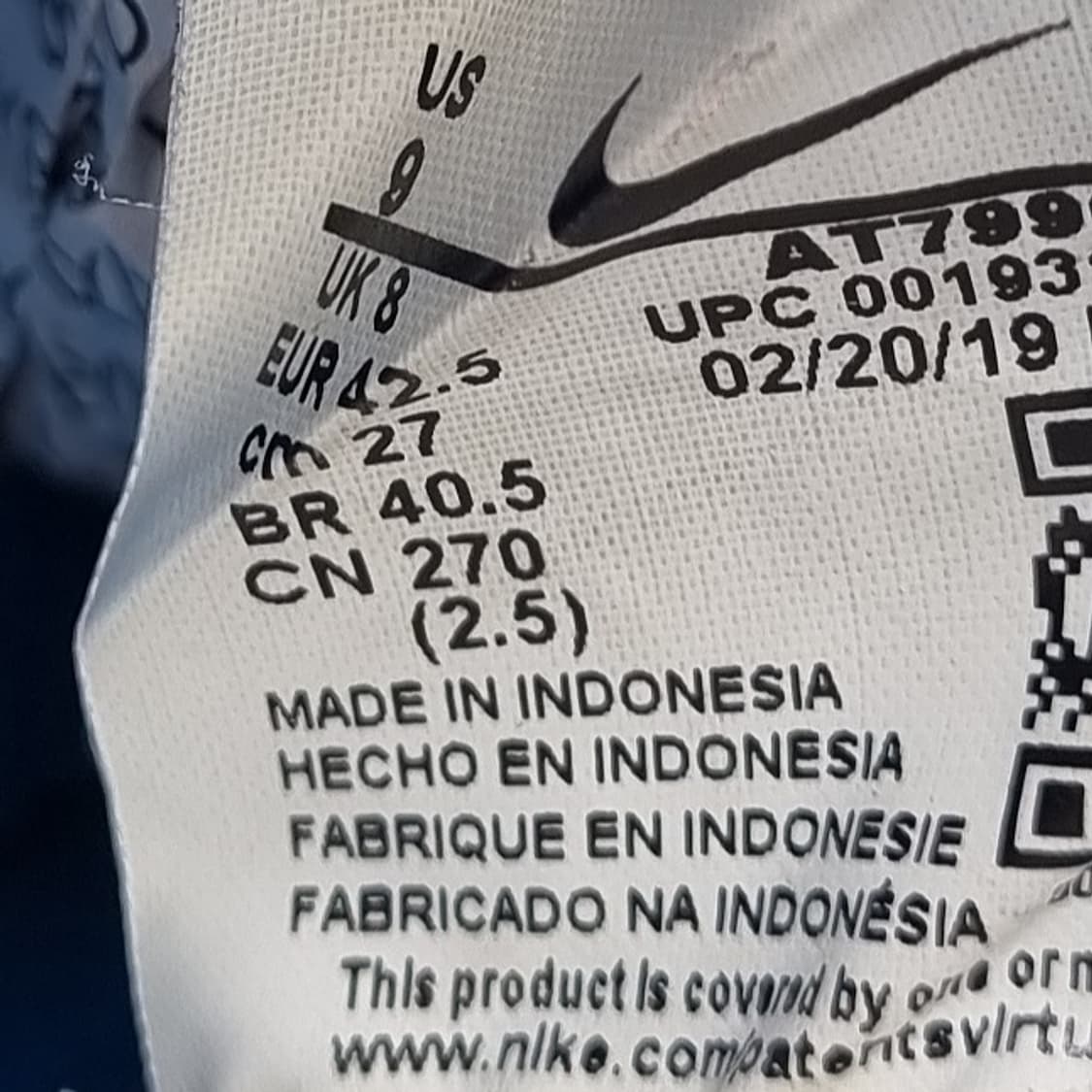 나이키 머큐리얼 베이퍼13 아카데미 풋살화270 상품이미지6