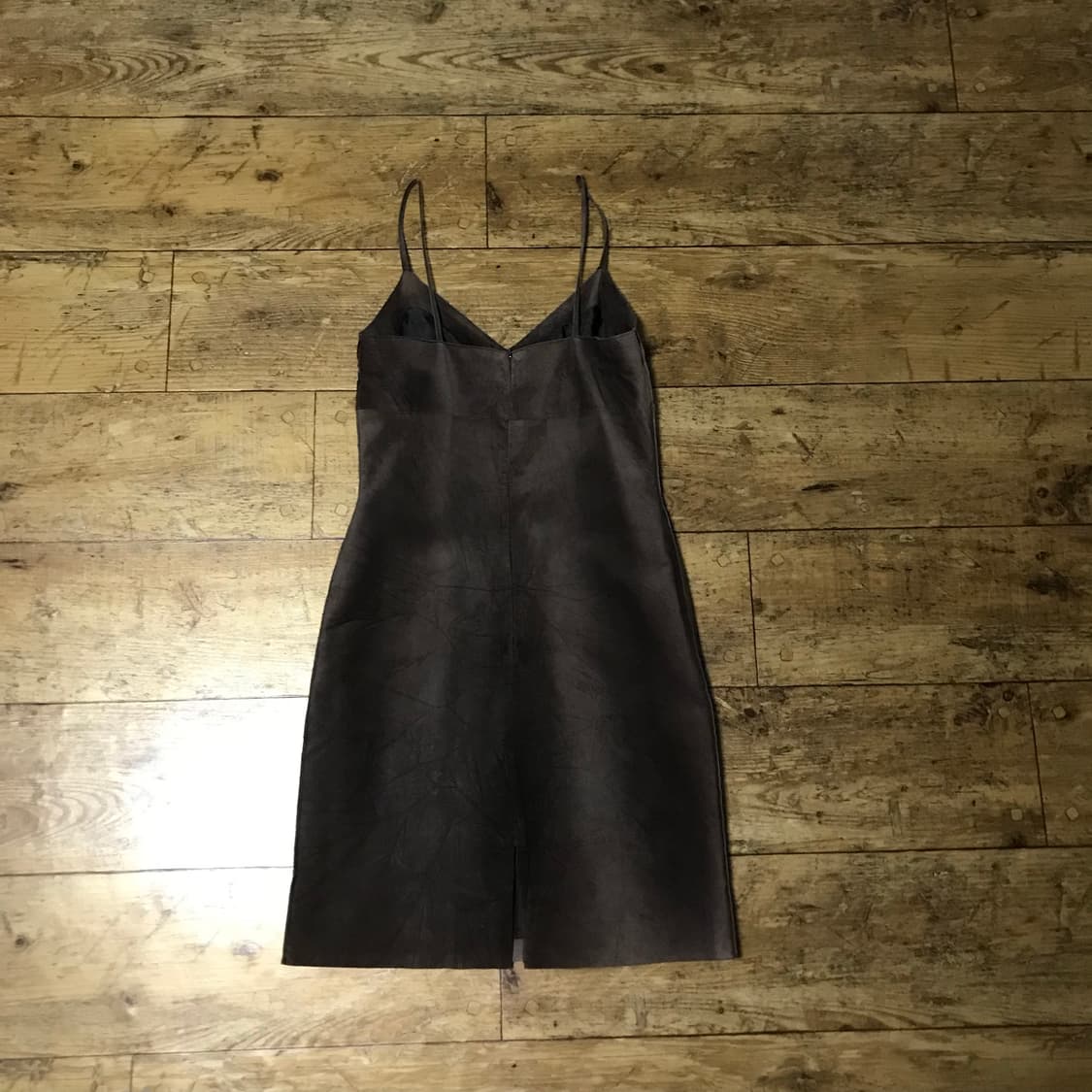 빈티지 펑크 y2k 그런지페어리 가죽 레더 스웨이드 원피스 상품이미지5