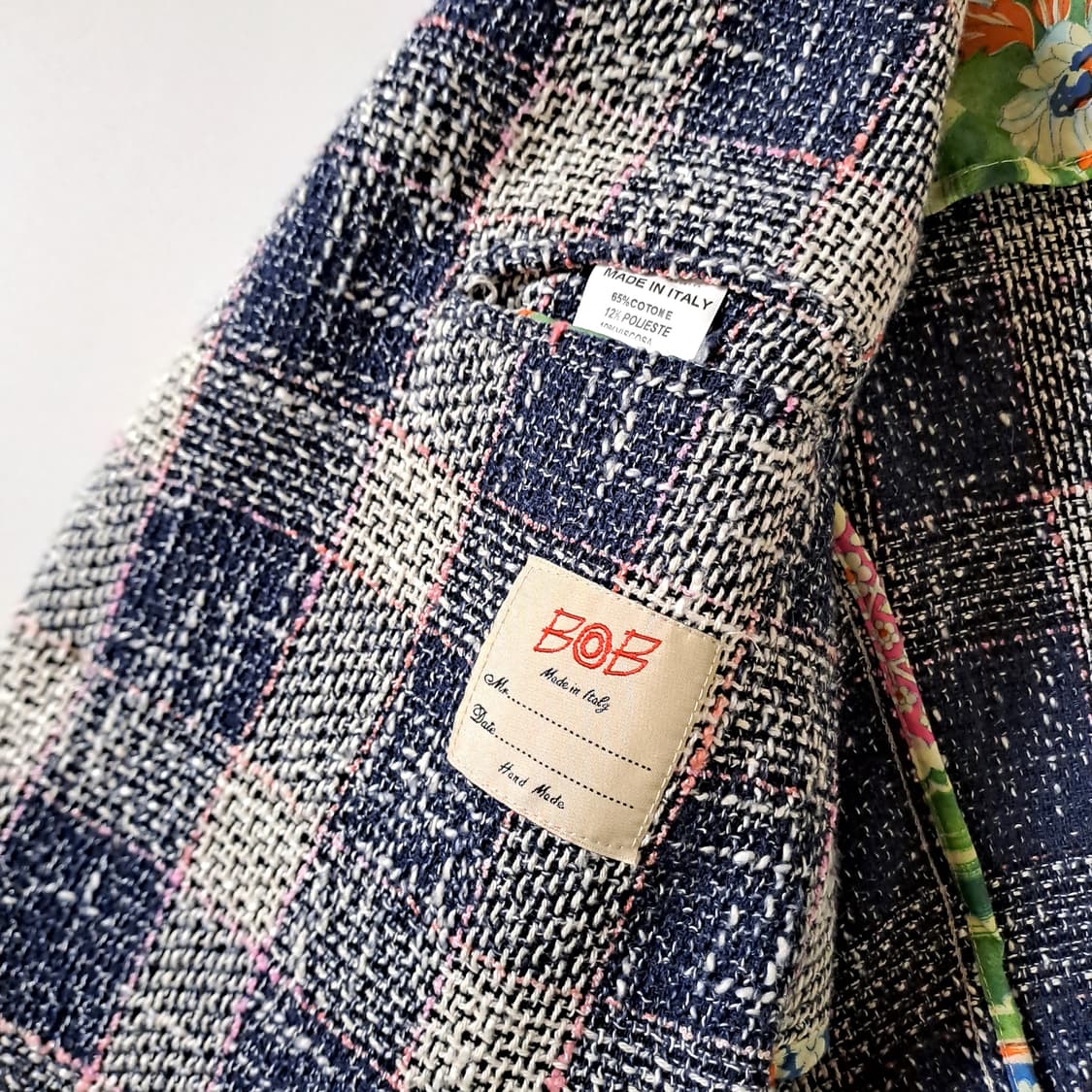 (택포) BOB 이태리정품 핸드메이드 보카시 체크블레이져 L B742 상품이미지8