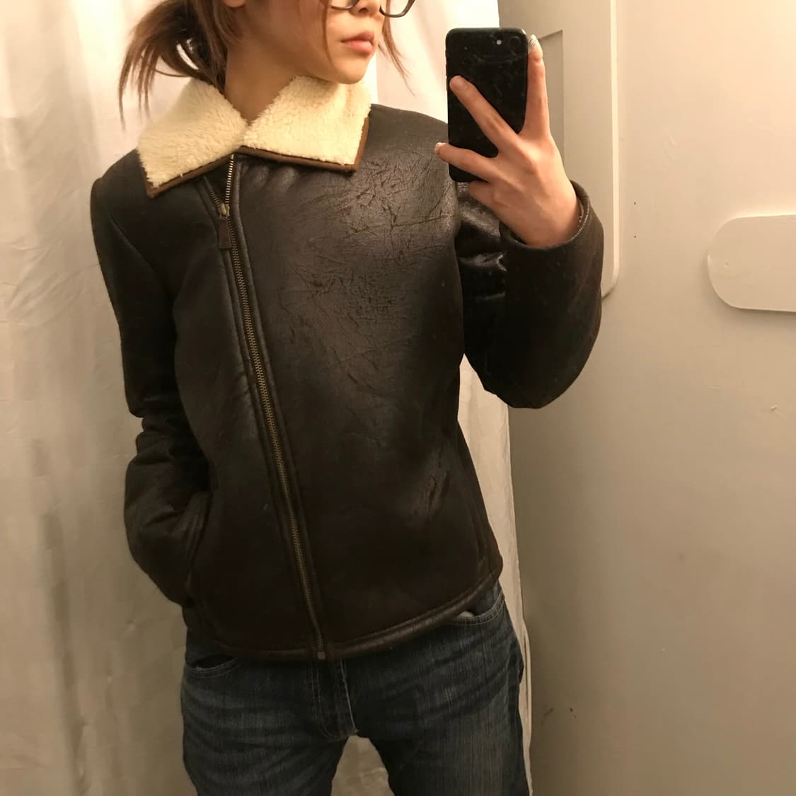 Polo 폴로랄프로렌 페이크 레더 양털 무스탕 상품이미지2