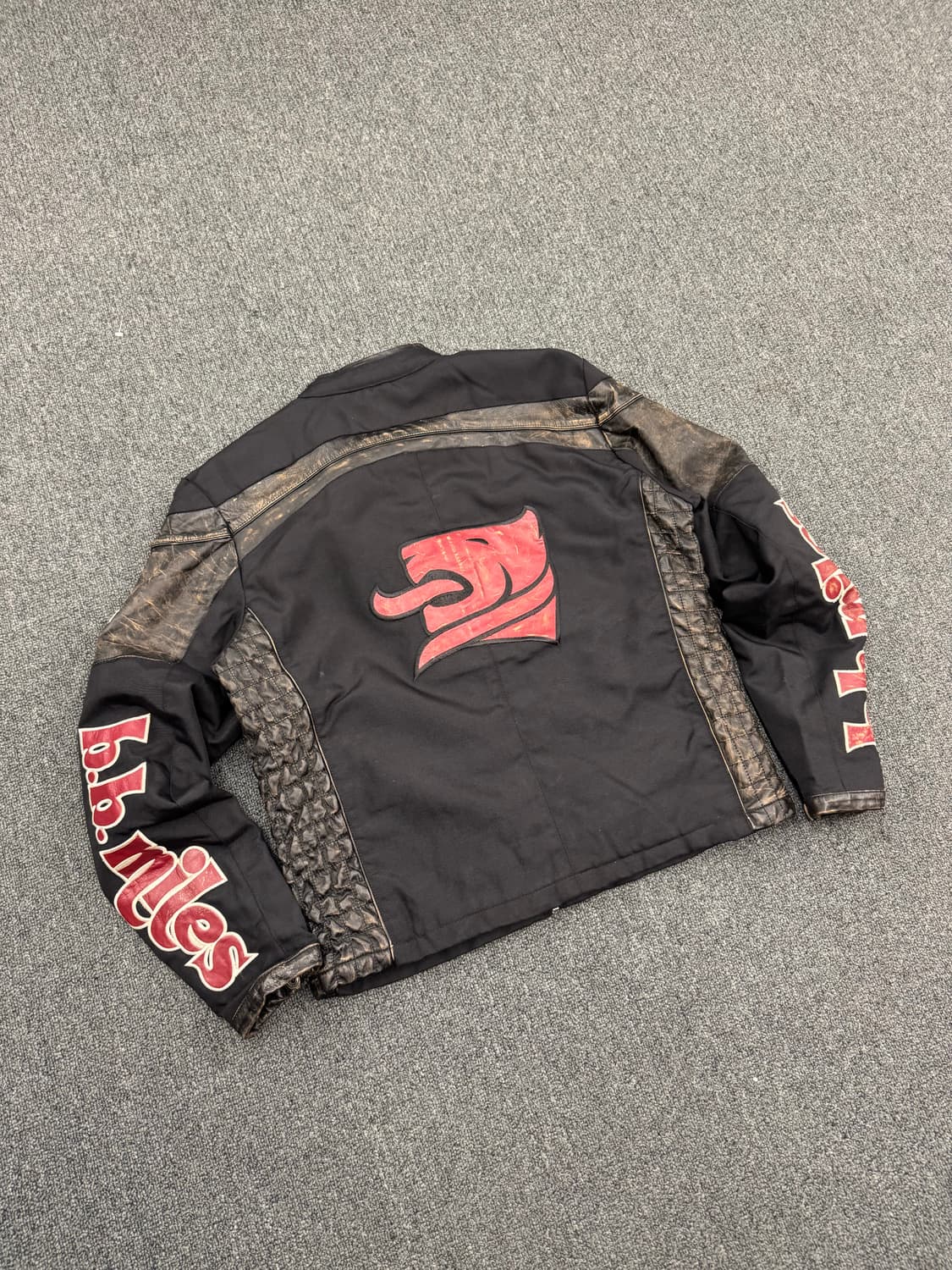 b.b.Miles 빈티지 가죽패치 스포츠바이커 자켓 상품이미지6