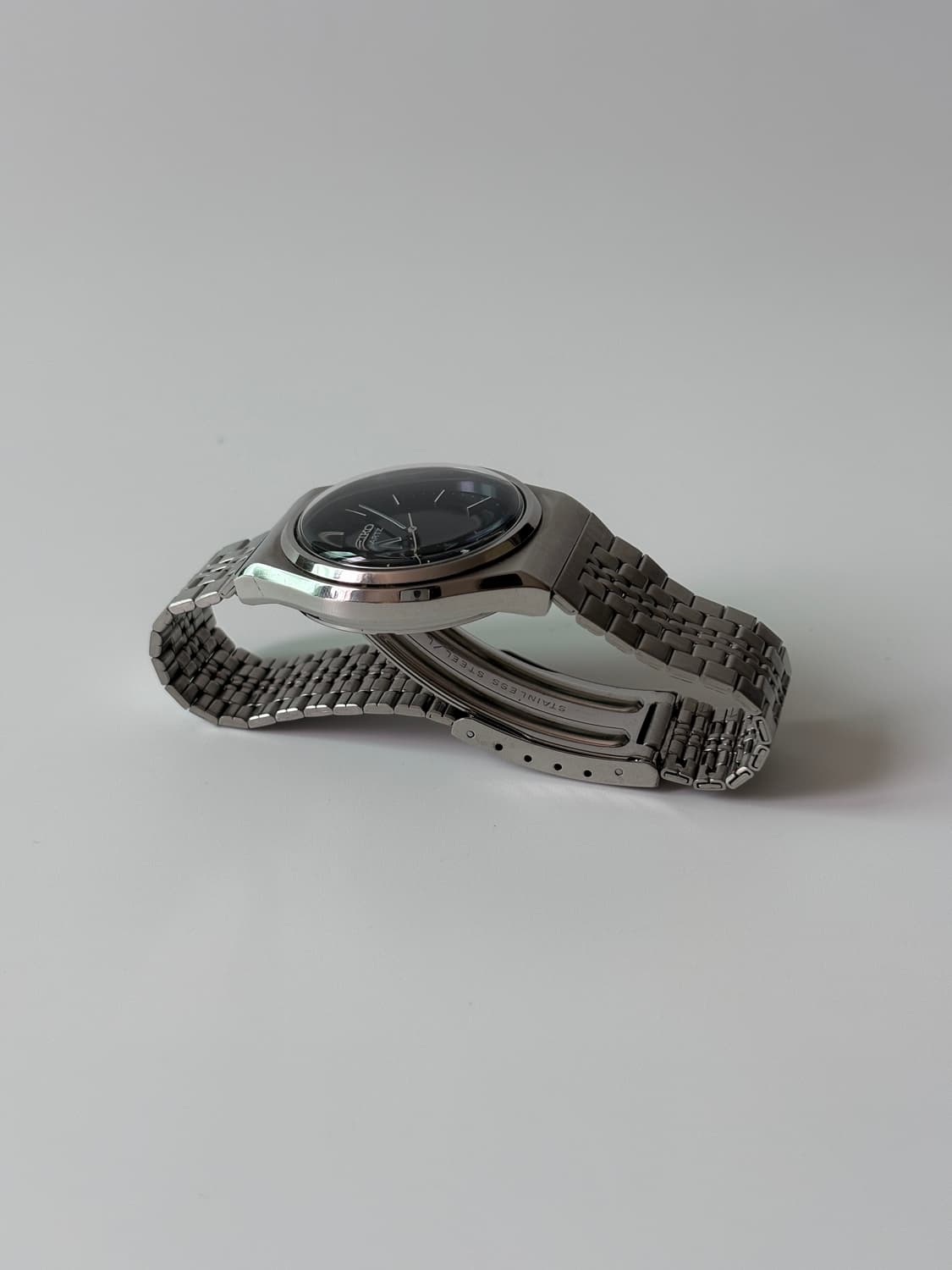 세이코 1980년대 Silverwave 네이비 다이얼 실버 쿼츠 남성 상품이미지5