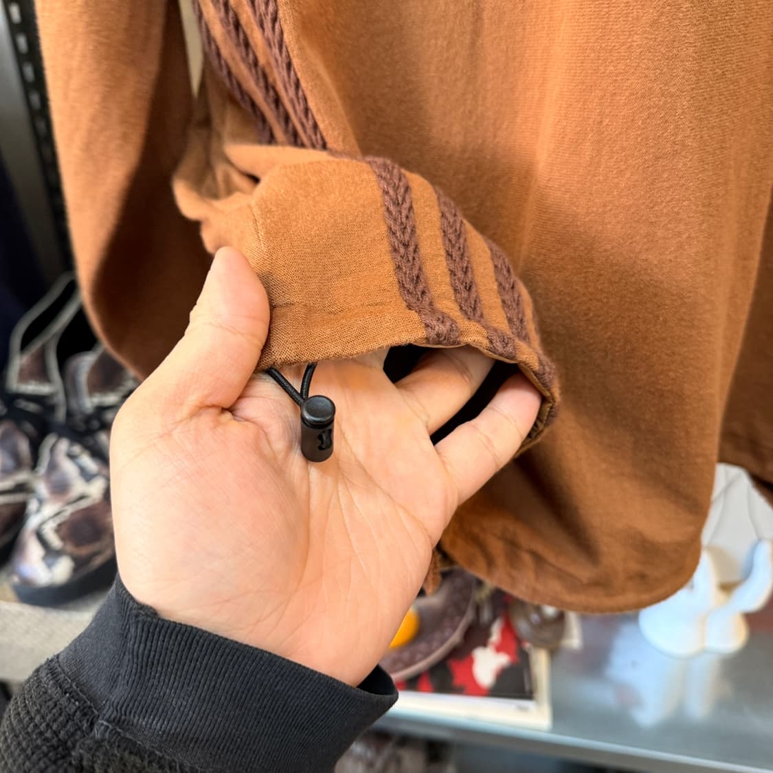 레미 릴리프 니트 패턴 디테일 가디건 자켓 상품이미지6