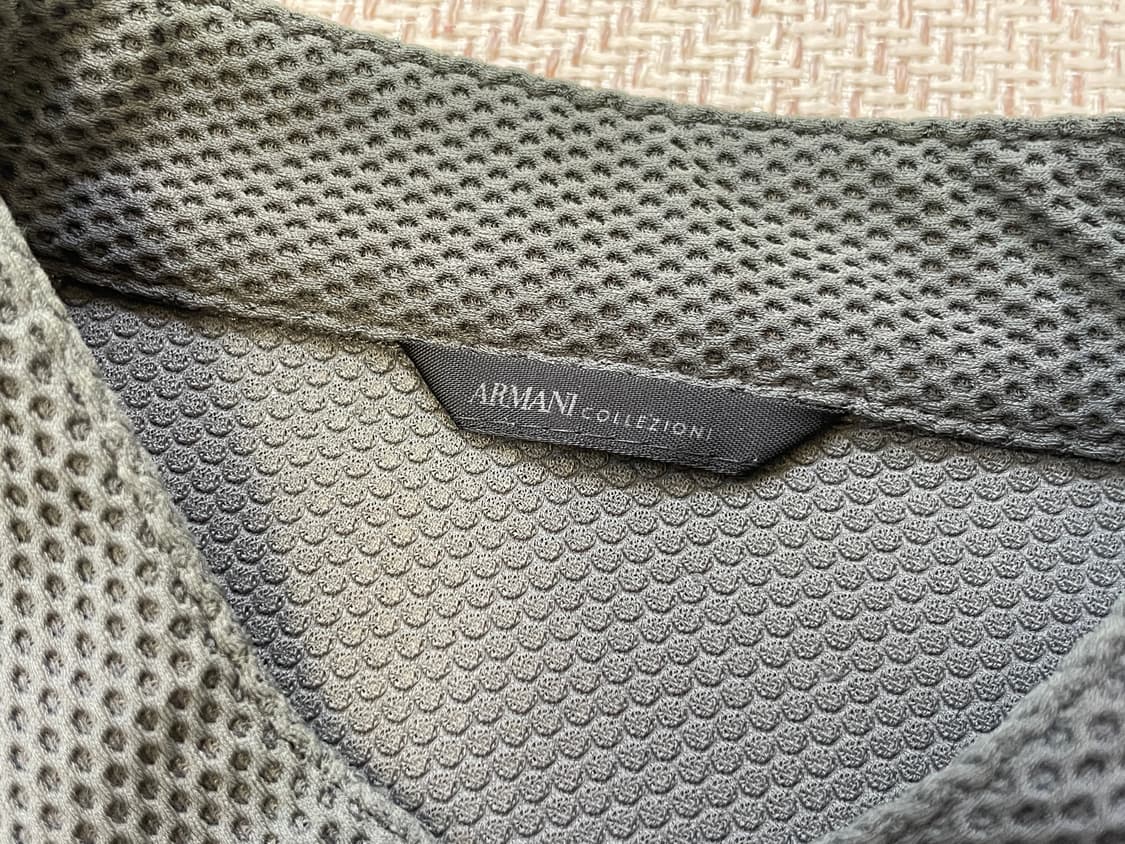 Armani 아르마니 와플 텍스처 다크그레이 집업자켓 상품이미지4