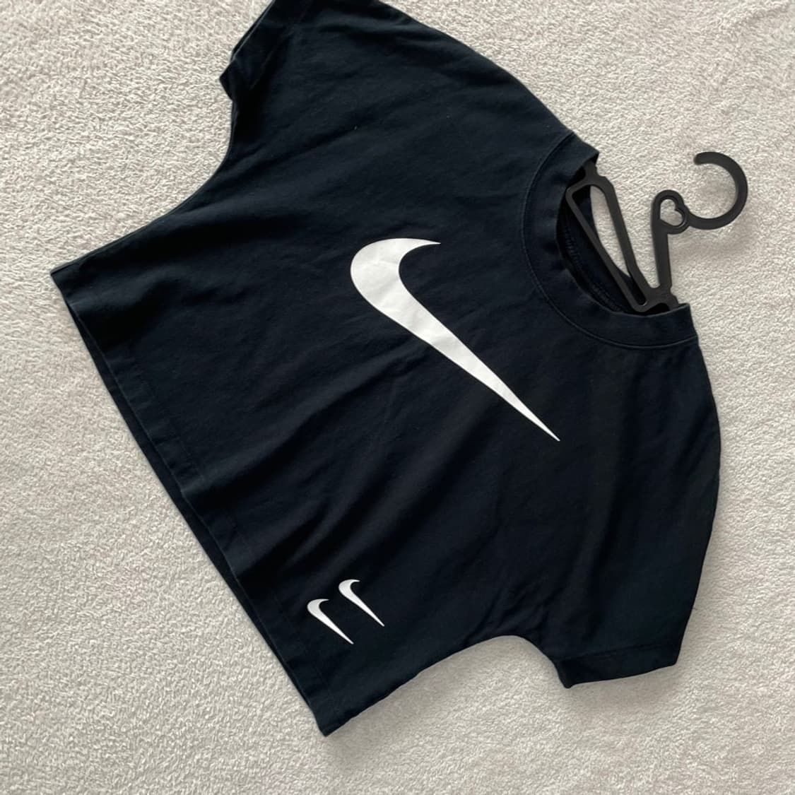 L 나이키 여성 더블스우시 크롭 반팔티 상품이미지3