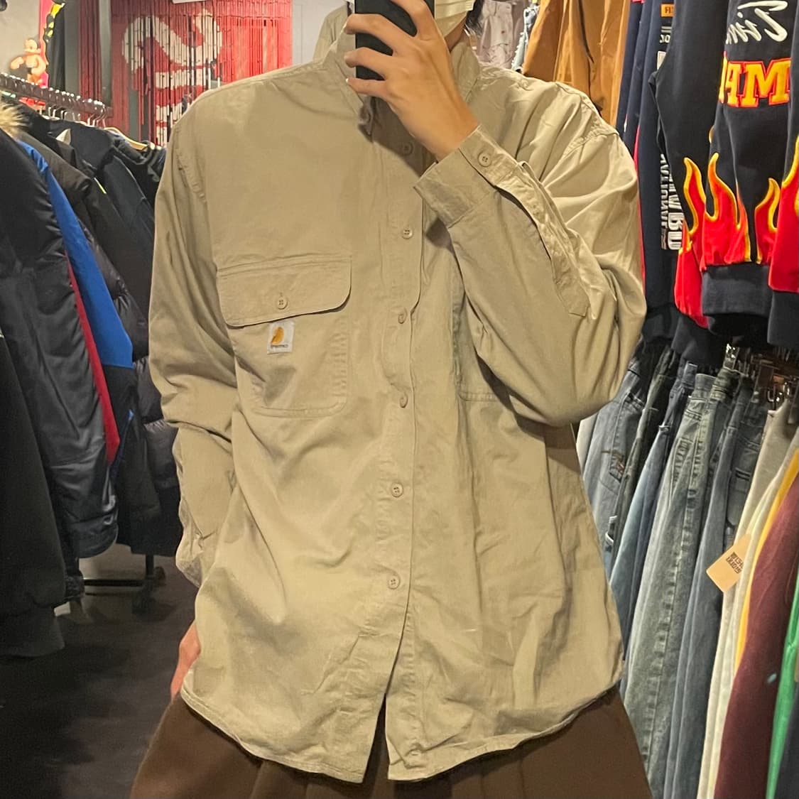 [IM] carhartt 칼하트 베이지 긴팔셔츠 상품이미지3