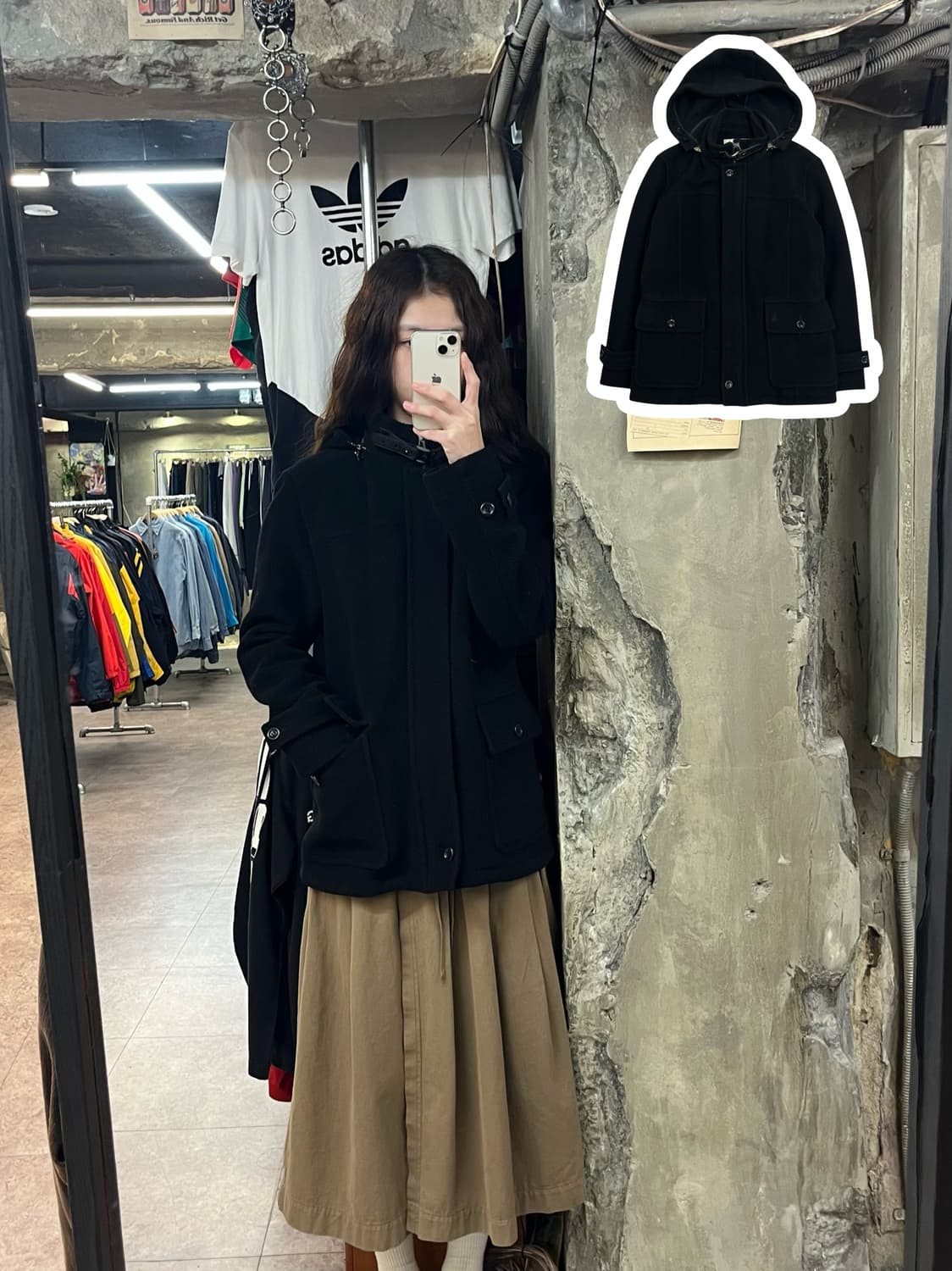 빈폴 후드 코트 블랙 90 #csz2239 상품이미지1