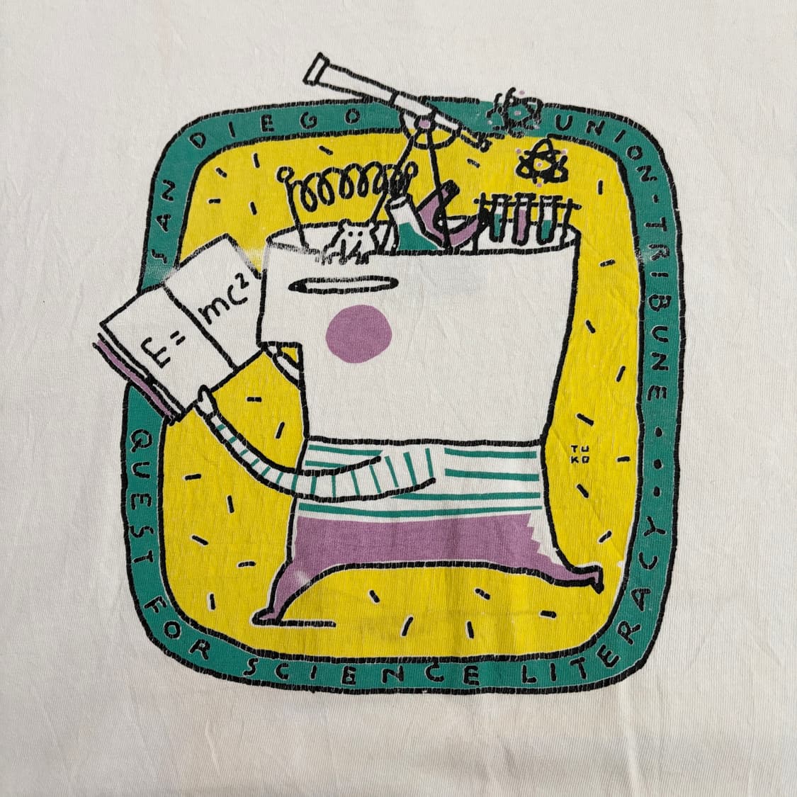 90s USA San Diego Union-Tribune 반팔티 XL 상품이미지6