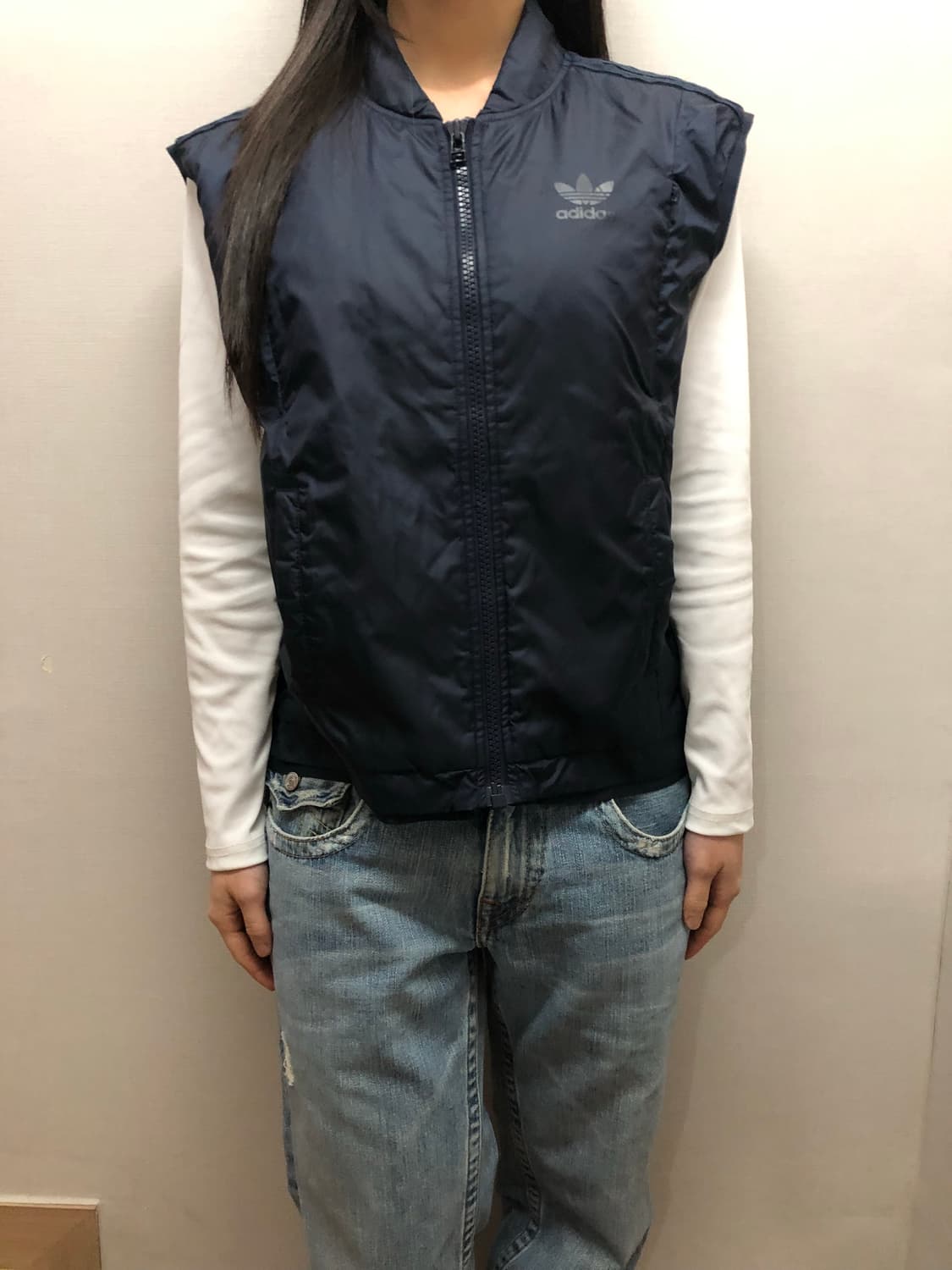 빈티지 아디다스 네이비 패딩 베스트 상품이미지3
