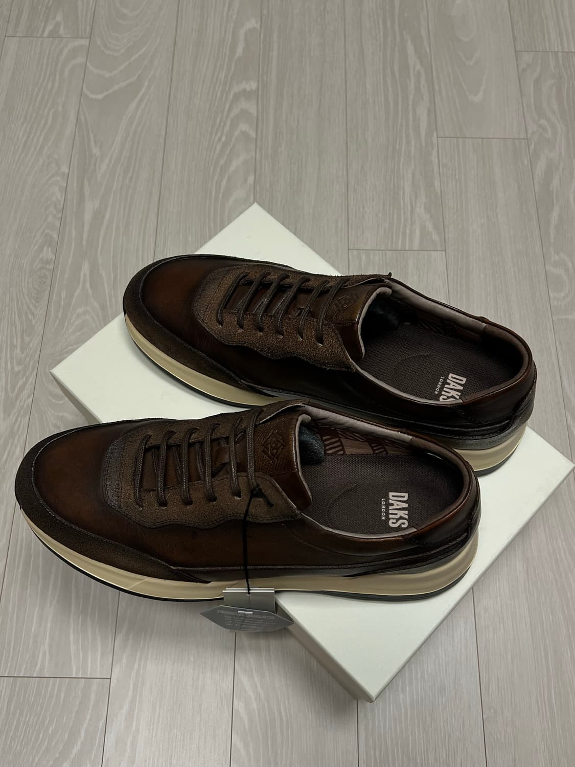 닥스 남성 가죽 스니커즈 브라운 DMX513 파티나 레더 신발 상품이미지4