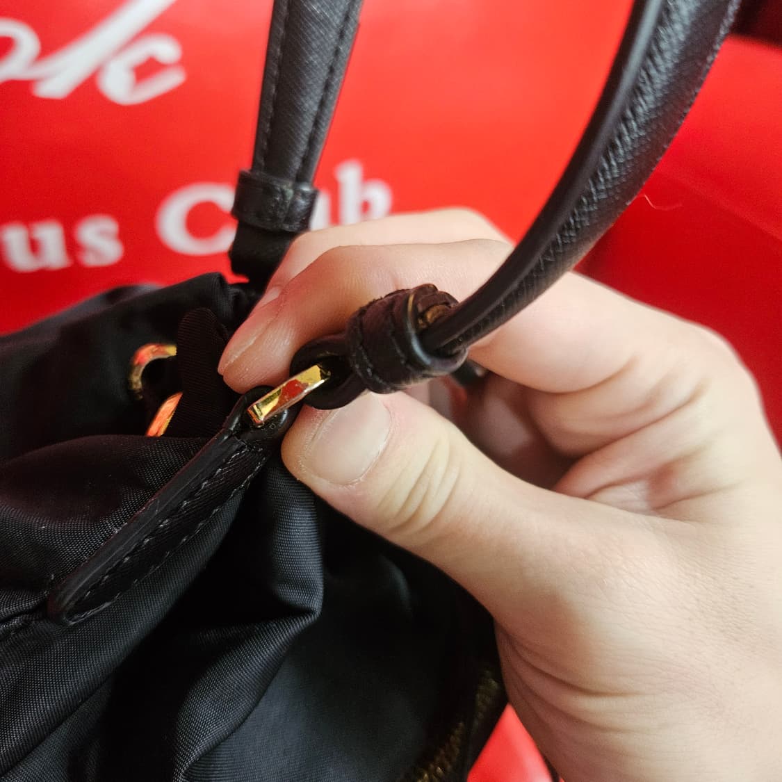 프라다(PRADA) 복조리 버킷백 커스텀 크로스 스트렙 상품이미지8