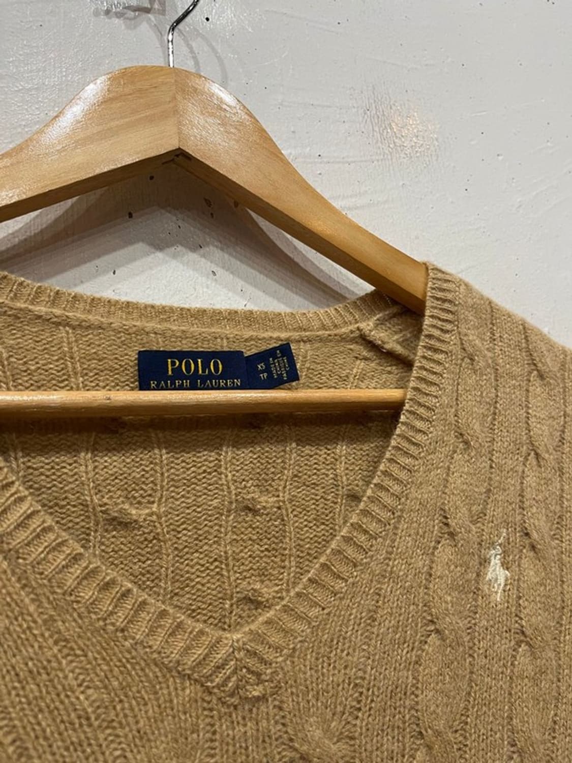 폴로랄프로렌 여성 울 캐시미어 케이블 니트 XS 상품이미지2