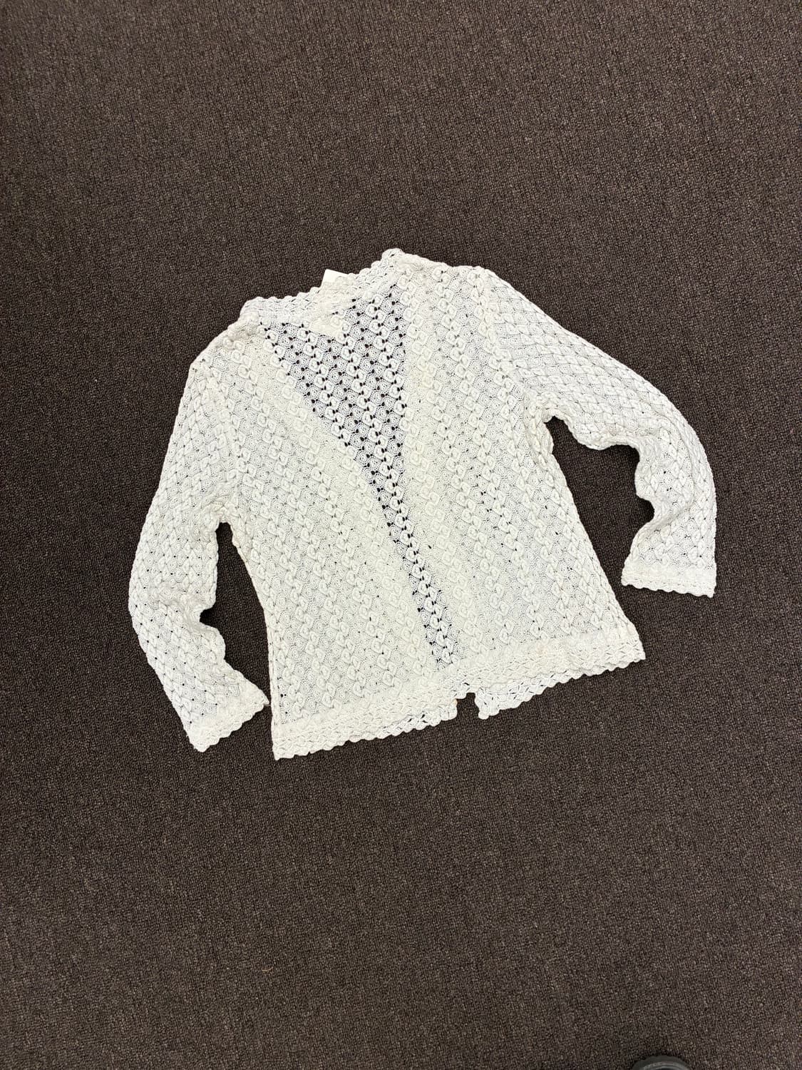 M)Japanese vintage 여성 펀칭 디자인 가디건(이염) 상품이미지6