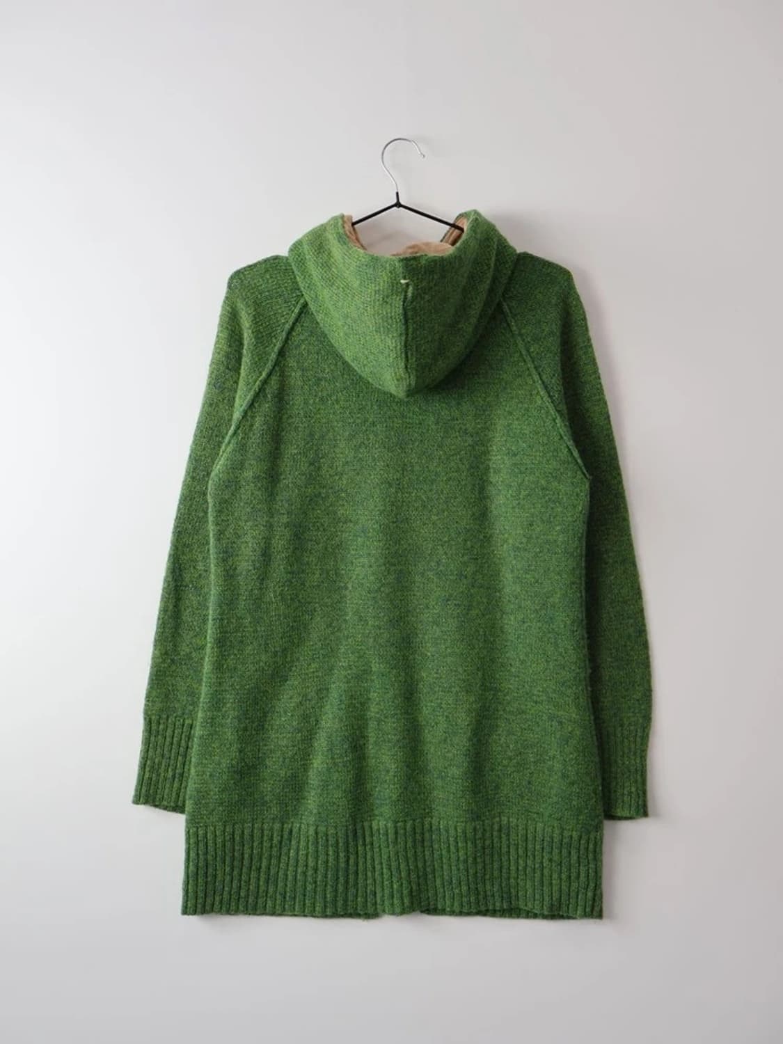 Cube Sugar Green Wool Hooded Knit Cardig 상품이미지5